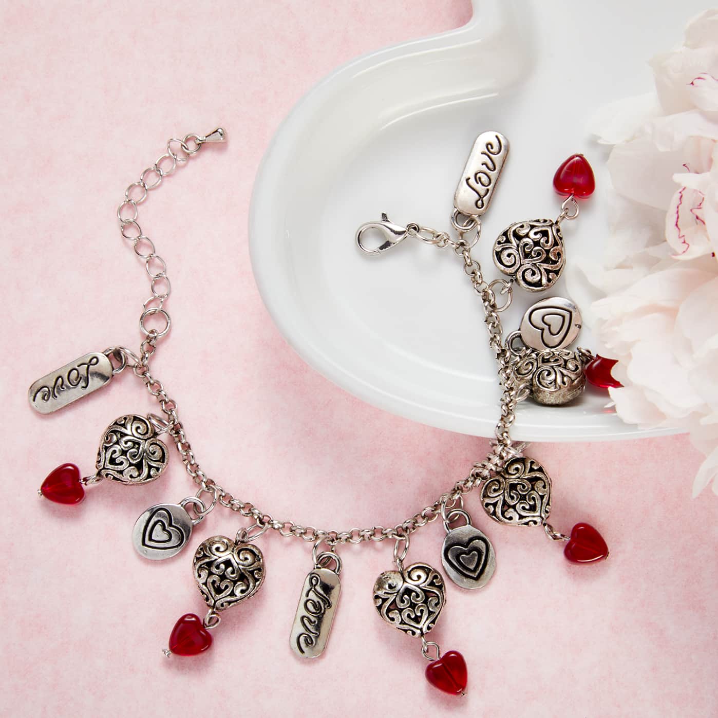 Heart Charm Bracelet