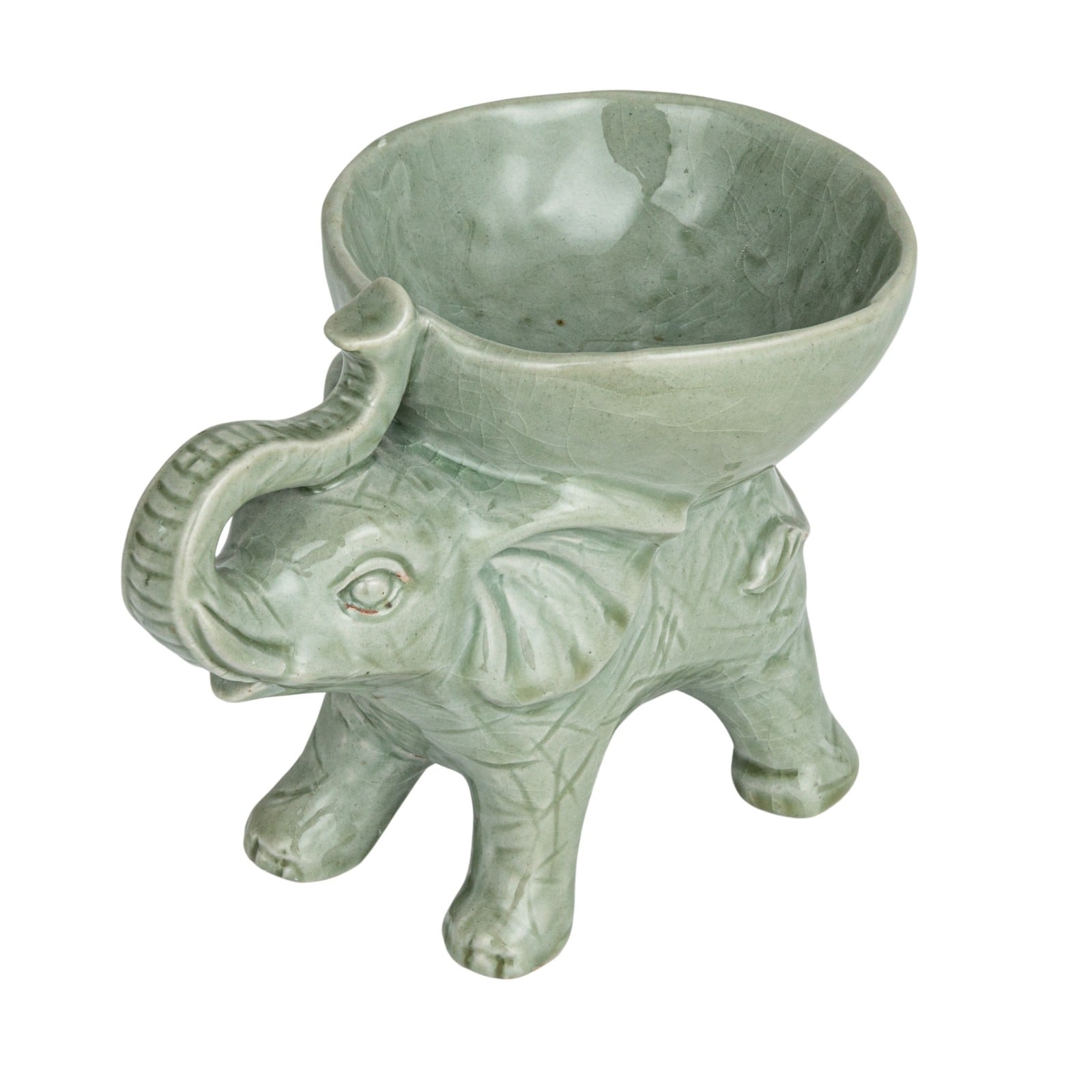 Hello Honey® Gray 7.5" Majestic Stoneware Elephant Bowl