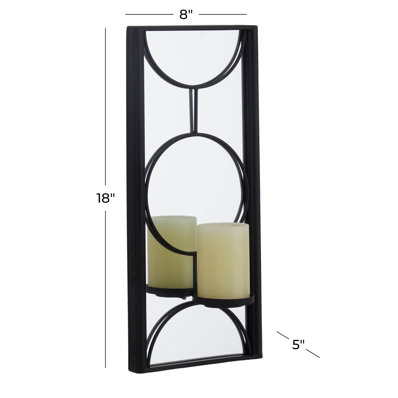 CosmoLiving by Cosmopolitan Black Metal Modern Wall Sconce