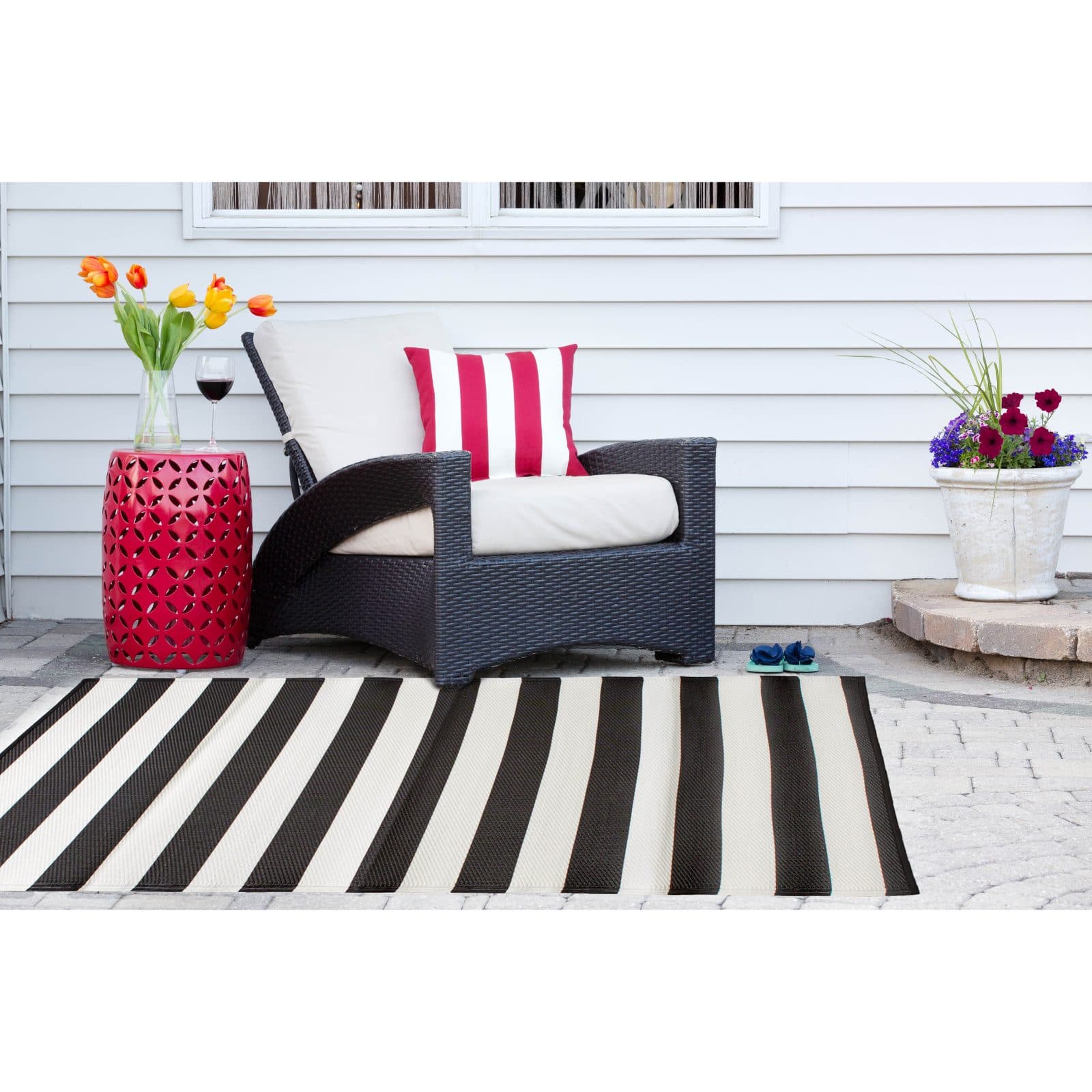 DII&#xAE; Stripe Outdoor Floor Runner 3ft. x 6ft.