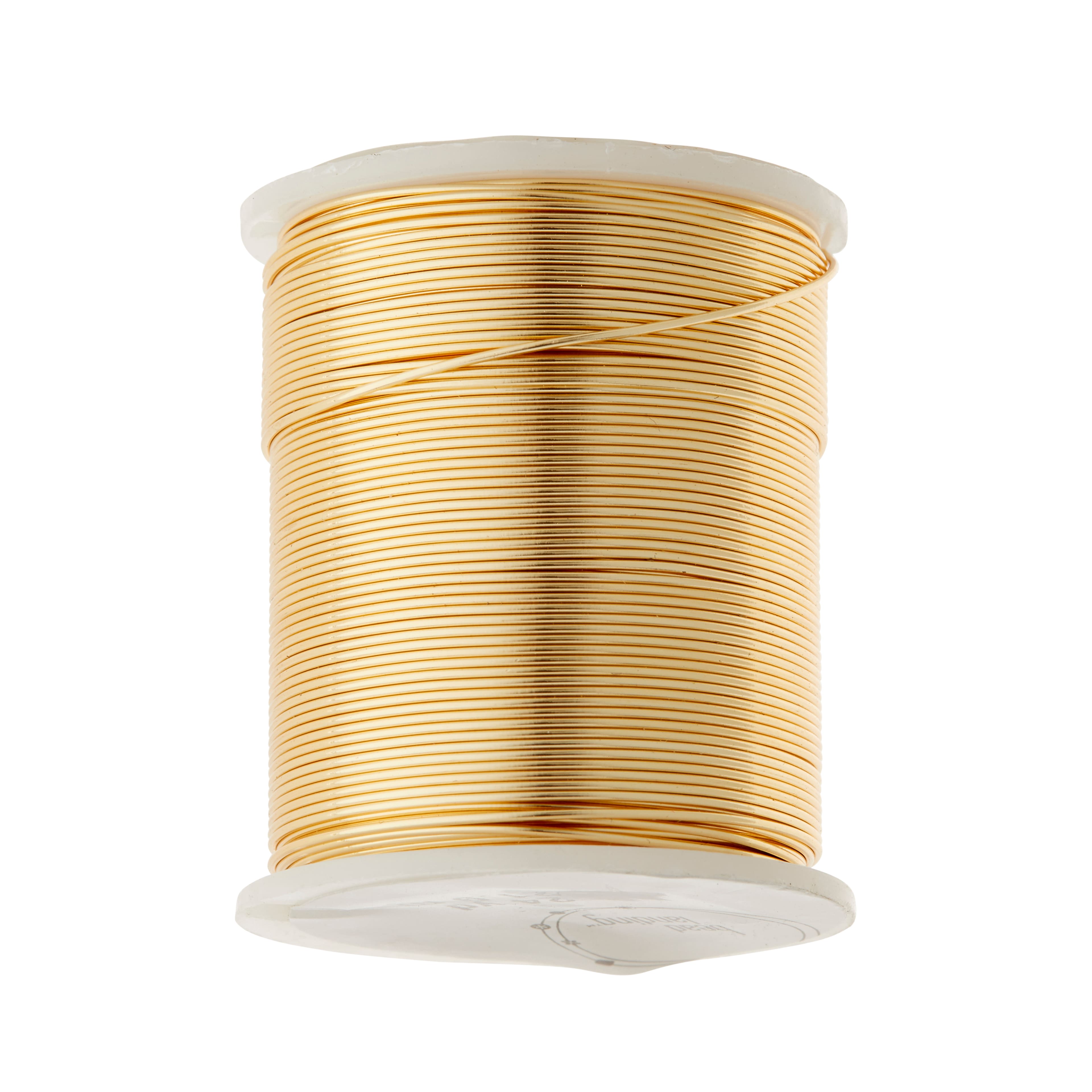 12 Pack: 24 Gauge Gold Beading Wire by Bead Landing&#x2122;