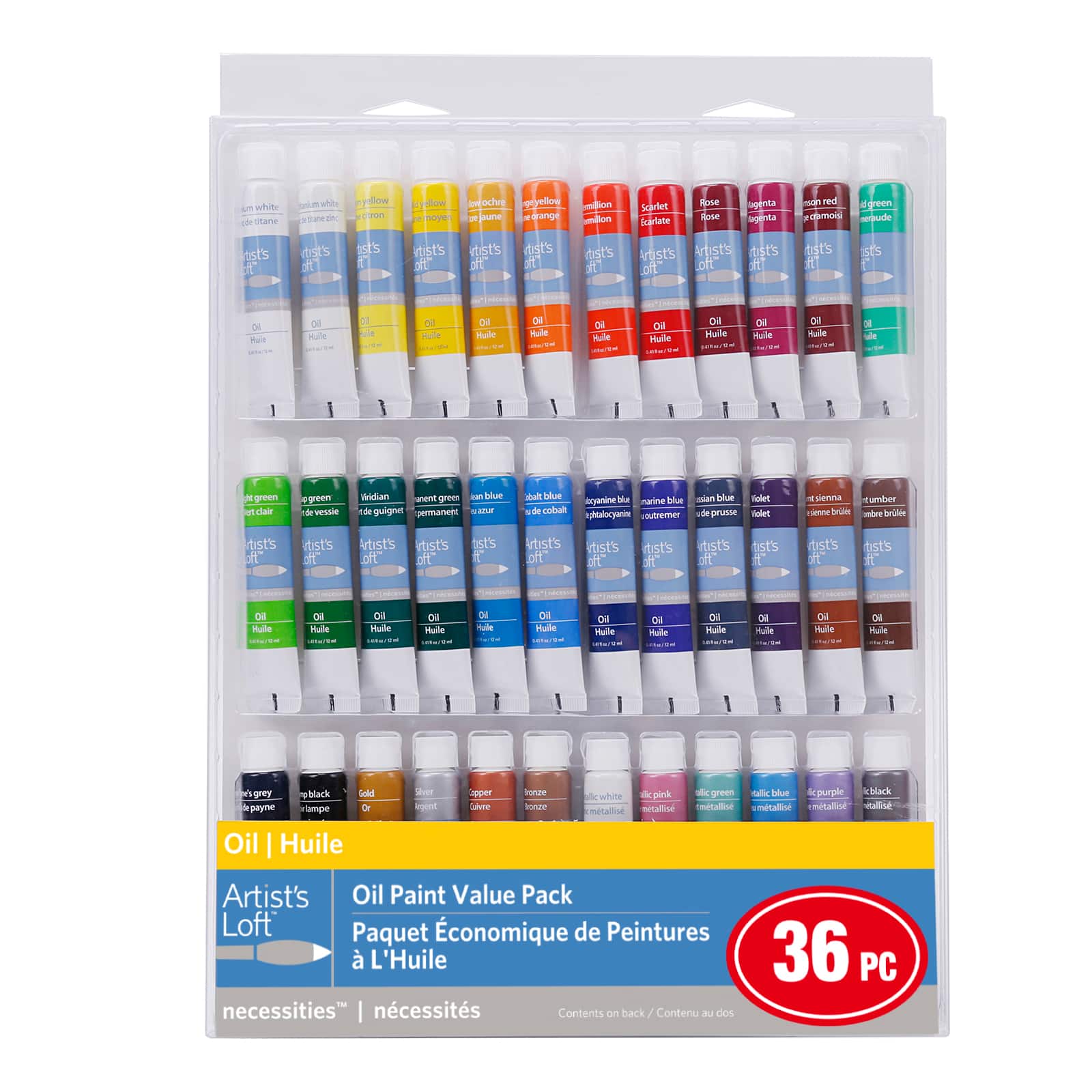 36 Color Oil Paint Value Pack by Artist's Loft™ Necessities™