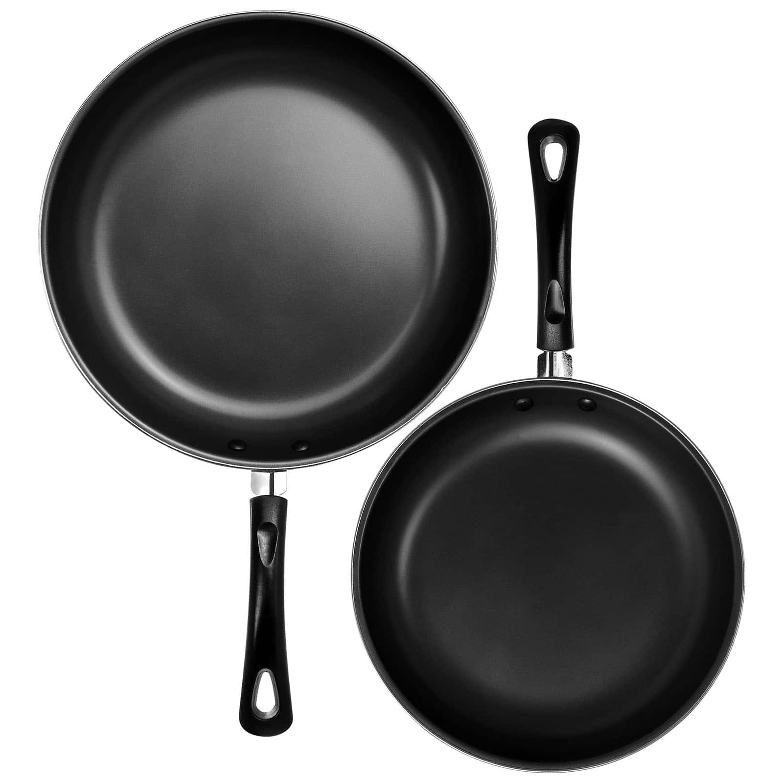 Gibson Everyday® Highberry 2-Piece Metallic Gray 12" & 10" Frying Pan Set