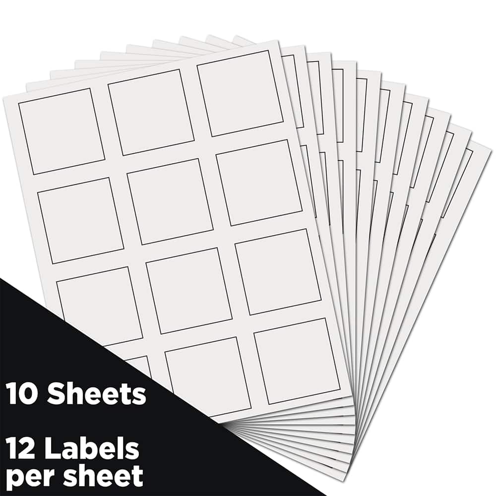JAM Paper 2&#x22; x 2&#x22; Square Product &#x26; Container Labels, 120ct.