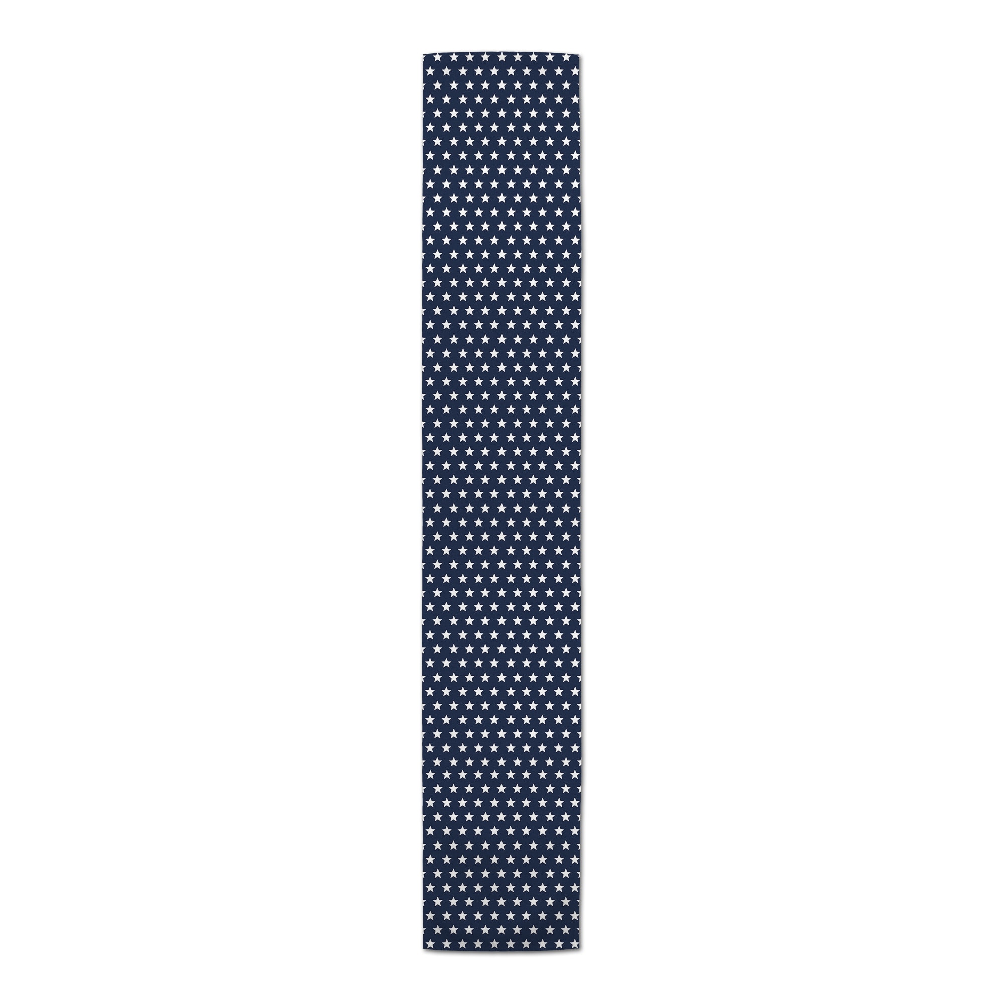 72&#x22; White Stars On Blue Poly Twill Runner