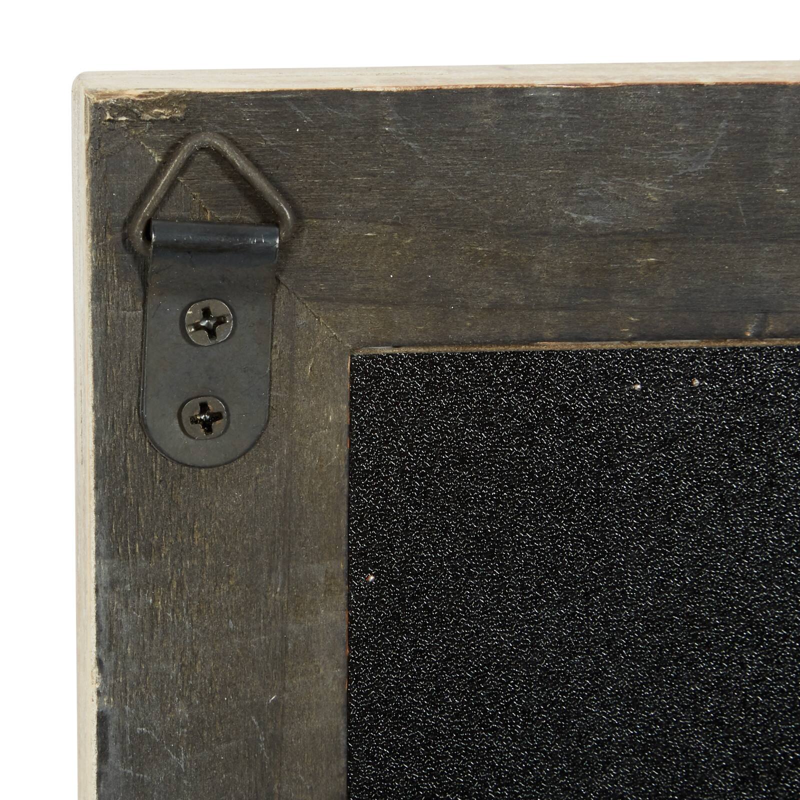 Brown Wood Farmhouse Wall Chalkboard, 32" x 16" x 2"