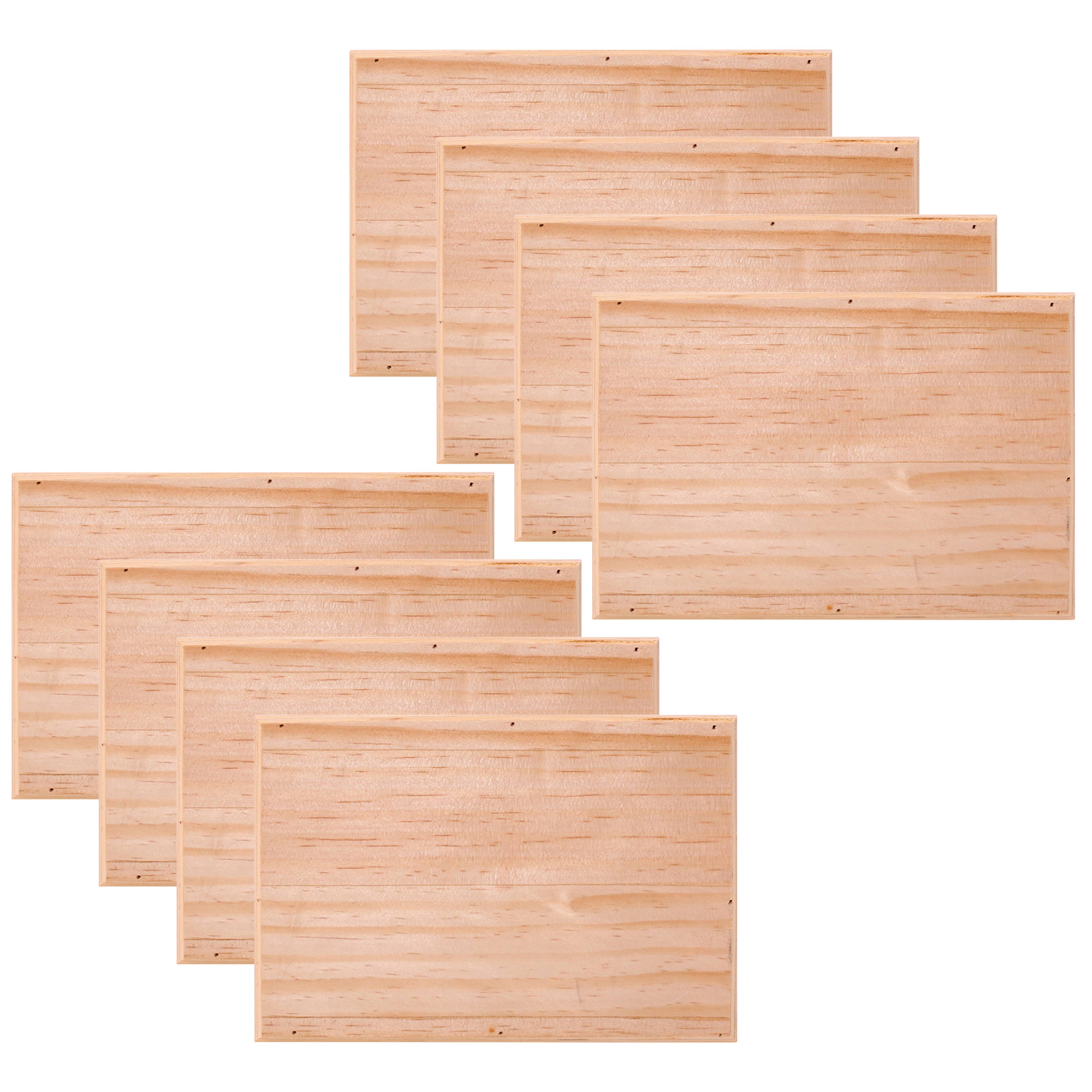 8 Pack: 9" x 6" Wood Plaque by Make Market®