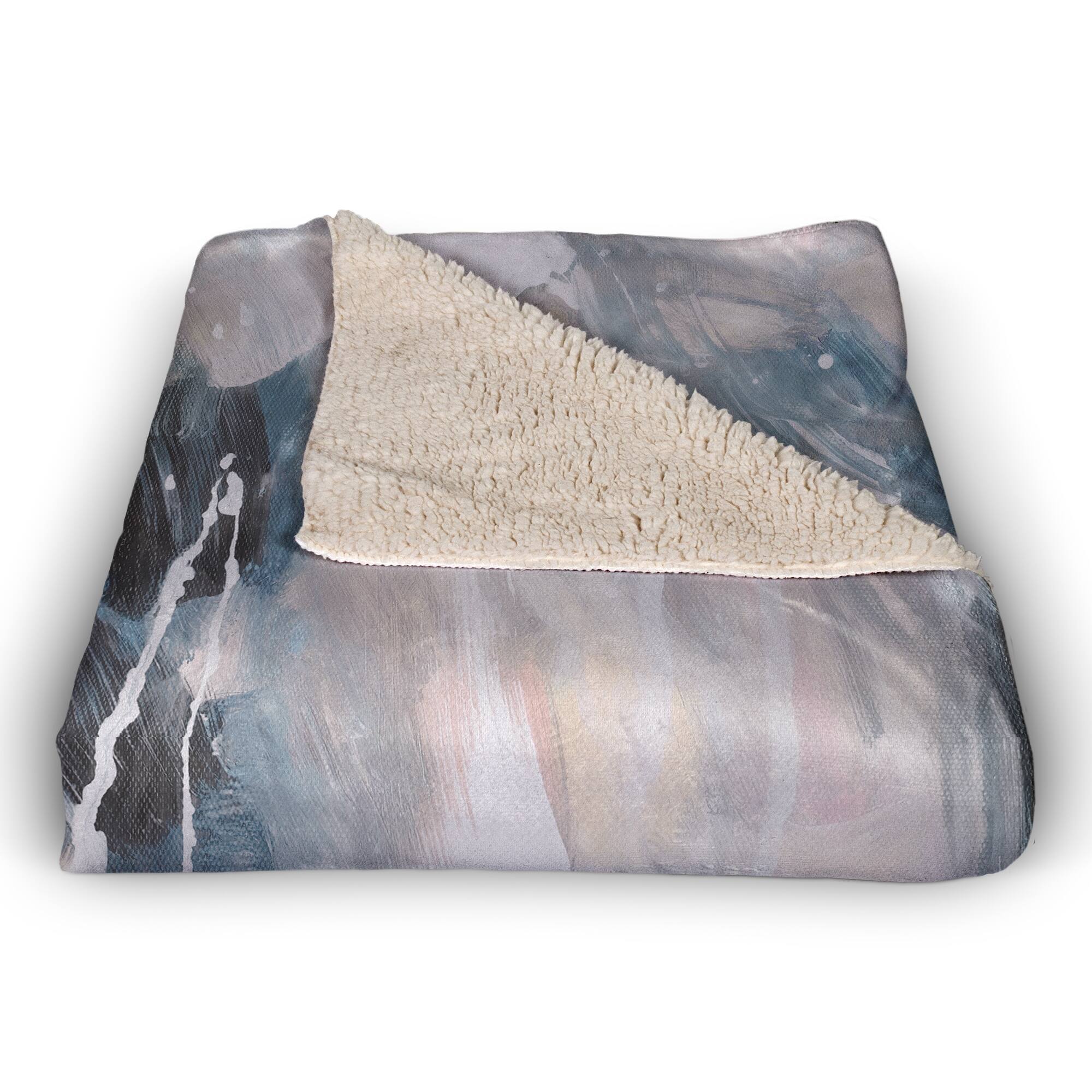 Muted Pastel Painting Sherpa Fleece Blanket
