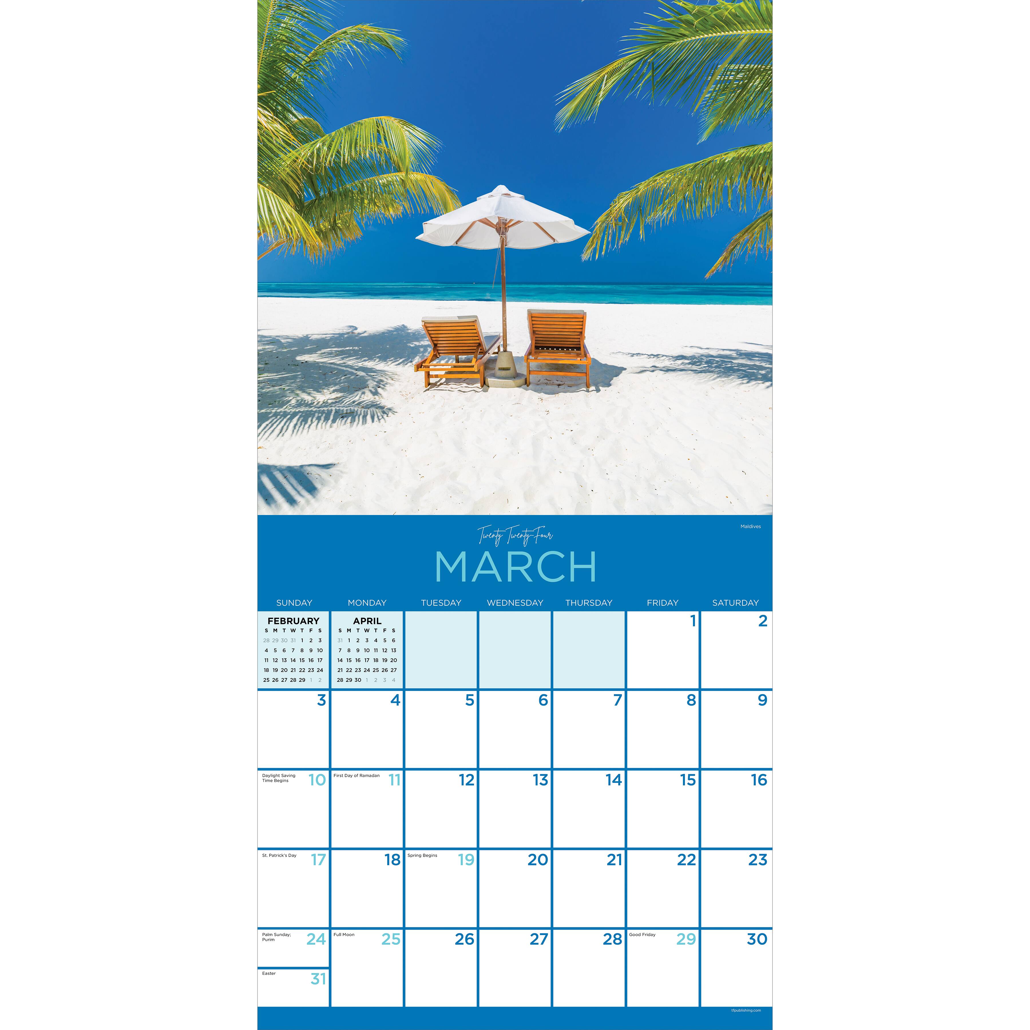 TF Publishing 2024 Tropical Escapes Wall Calendar