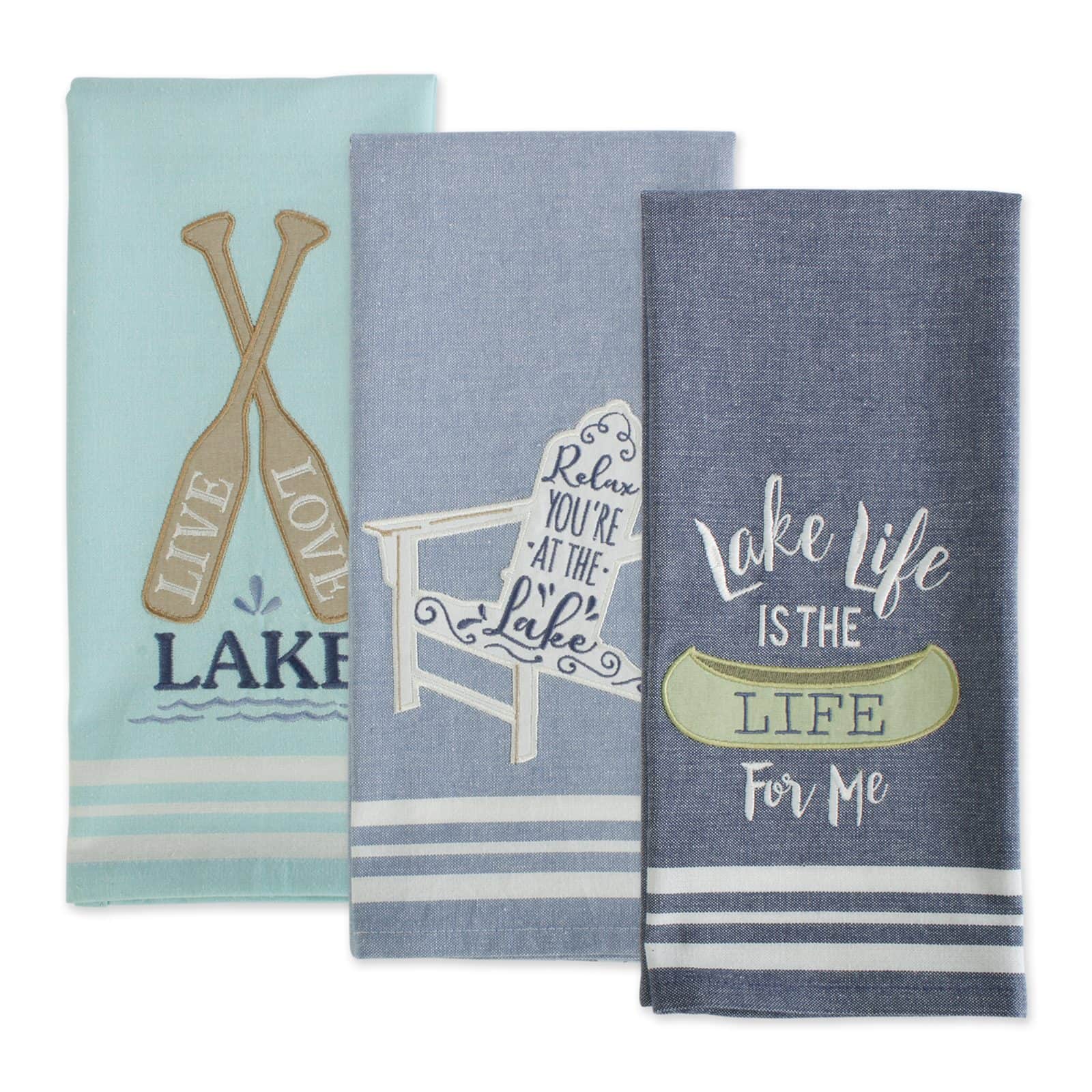 DII&#xAE; Lakeside Embellished Dishtowel Set