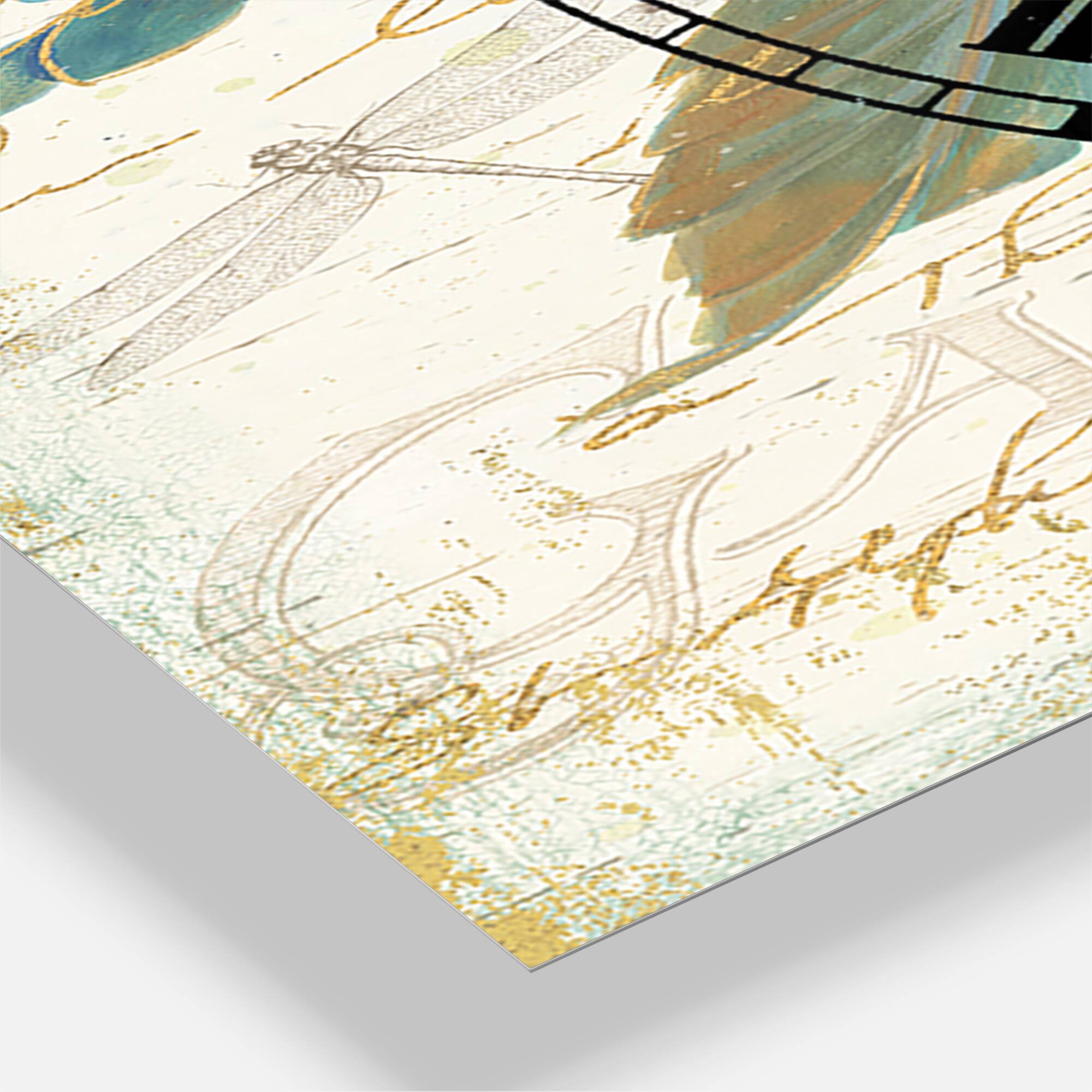 Designart 'Butterfly Blue Garden I Traditional Multipanel Wall Clock