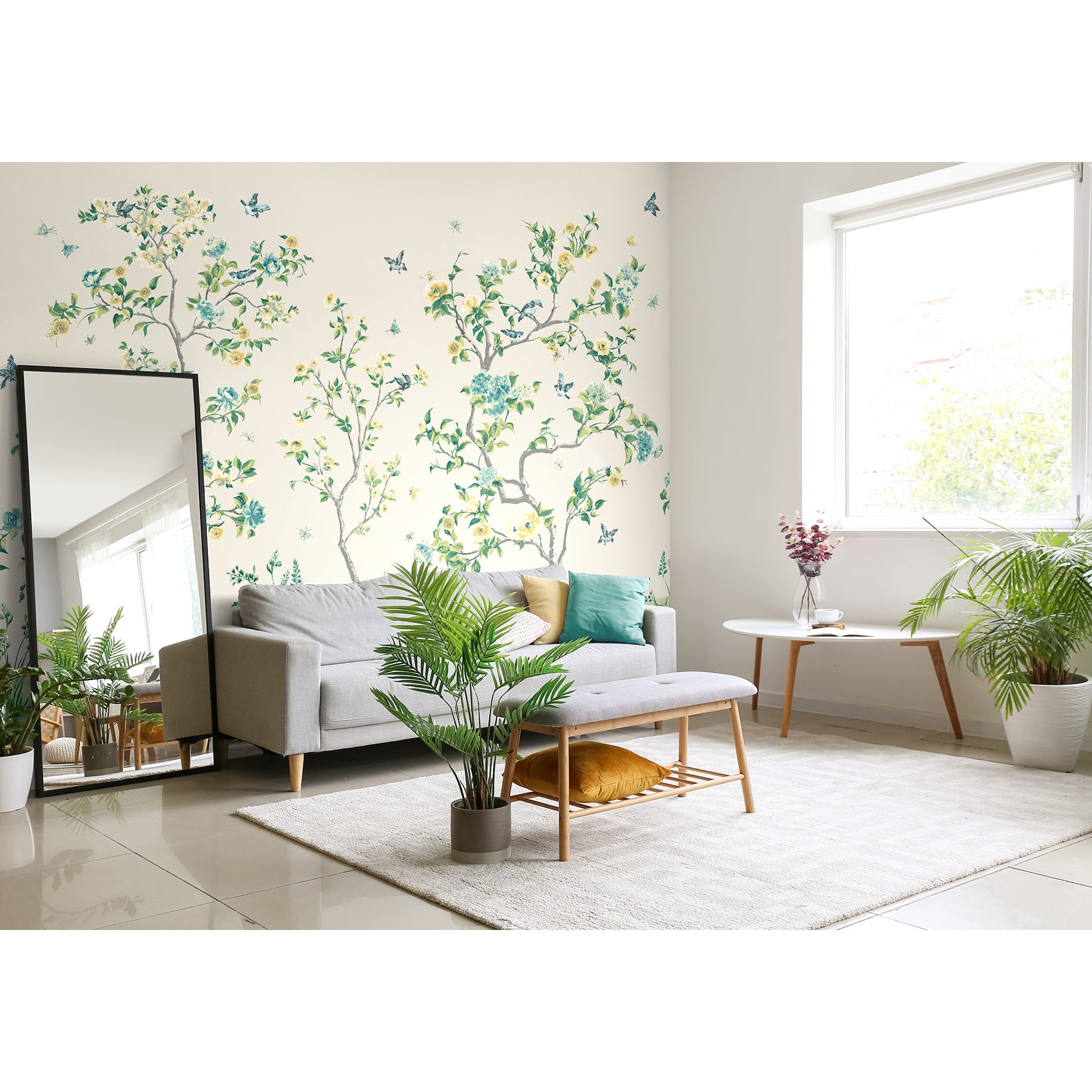 Origin Murals Chinoiserie Floral Tree Wall Mural