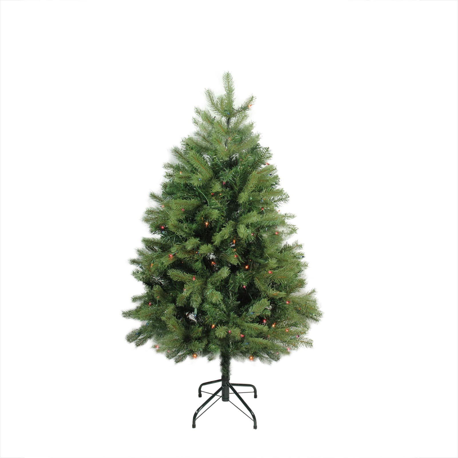 4ft. Pre-Lit Noble Fir Artificial Christmas Tree, Multicolor Lights