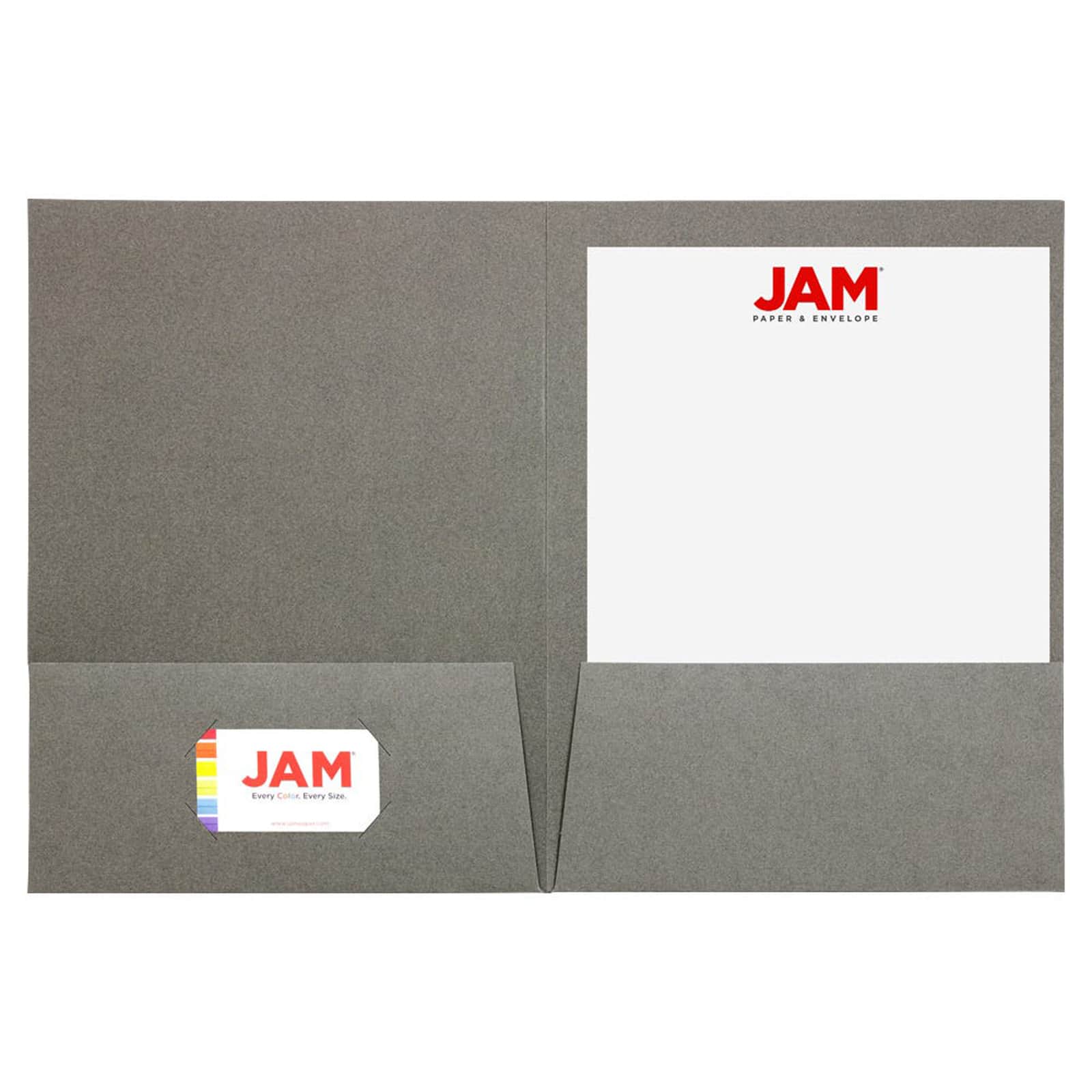 JAM Paper 9.5" x 11.5" 2-Pocket Linen Folders, 6ct.