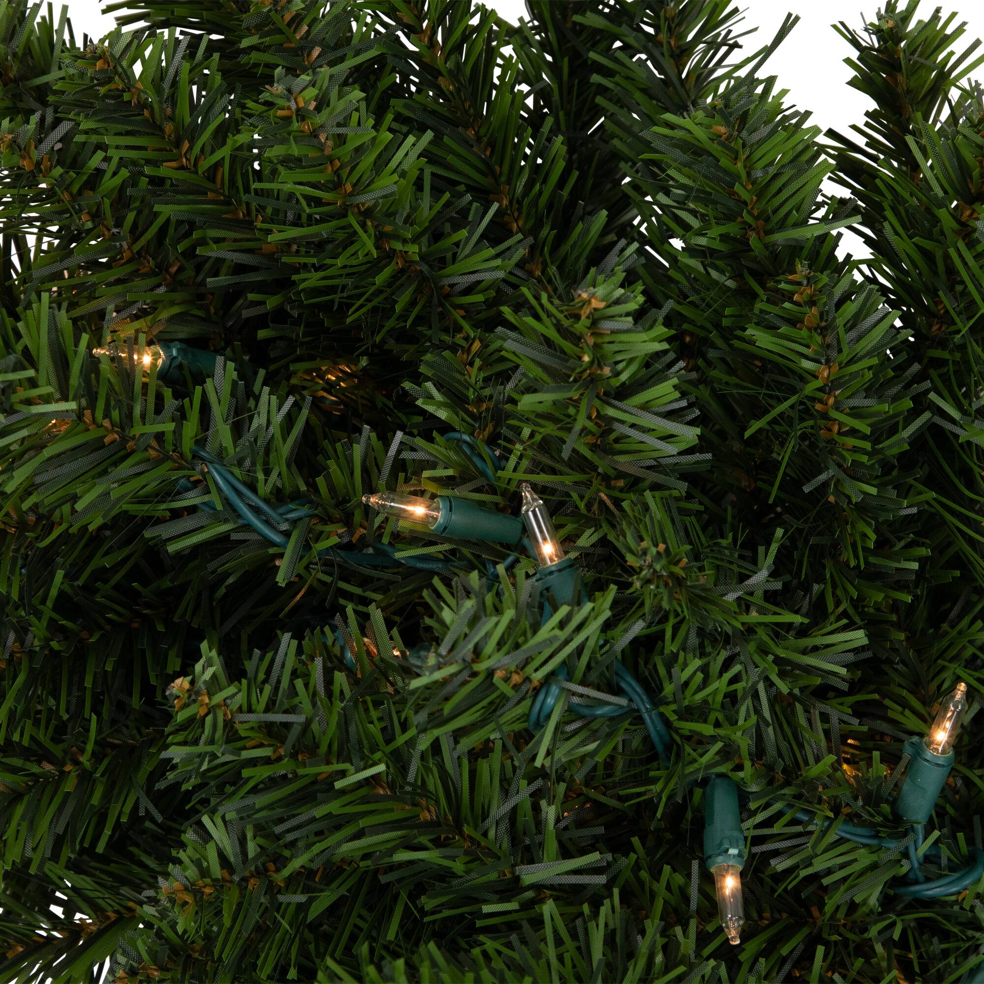 32&#x22; Clear Lights Canadian Pine Swag