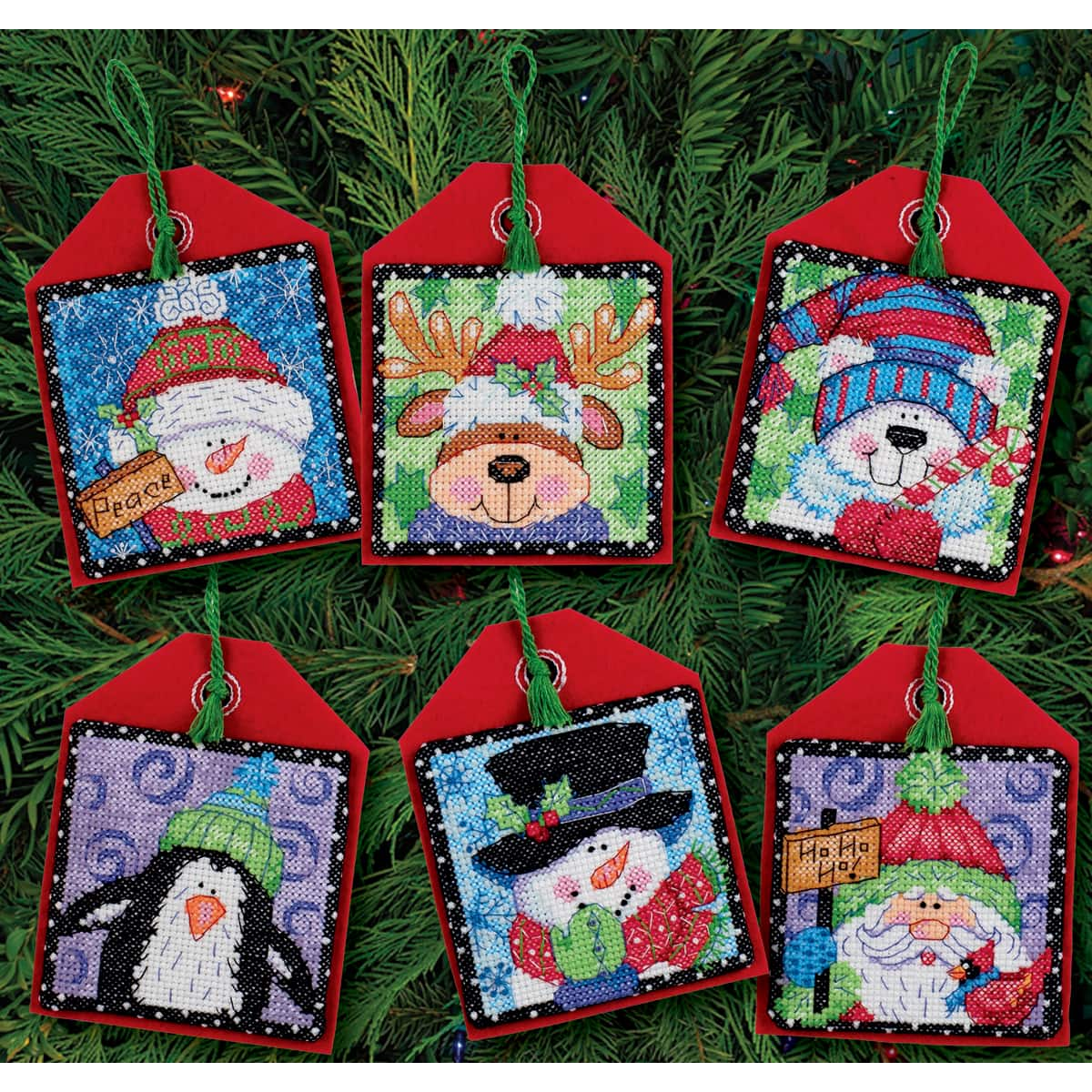 Dimensions&#xAE; Christmas Pals Counted Cross Stitch Ornament Kit