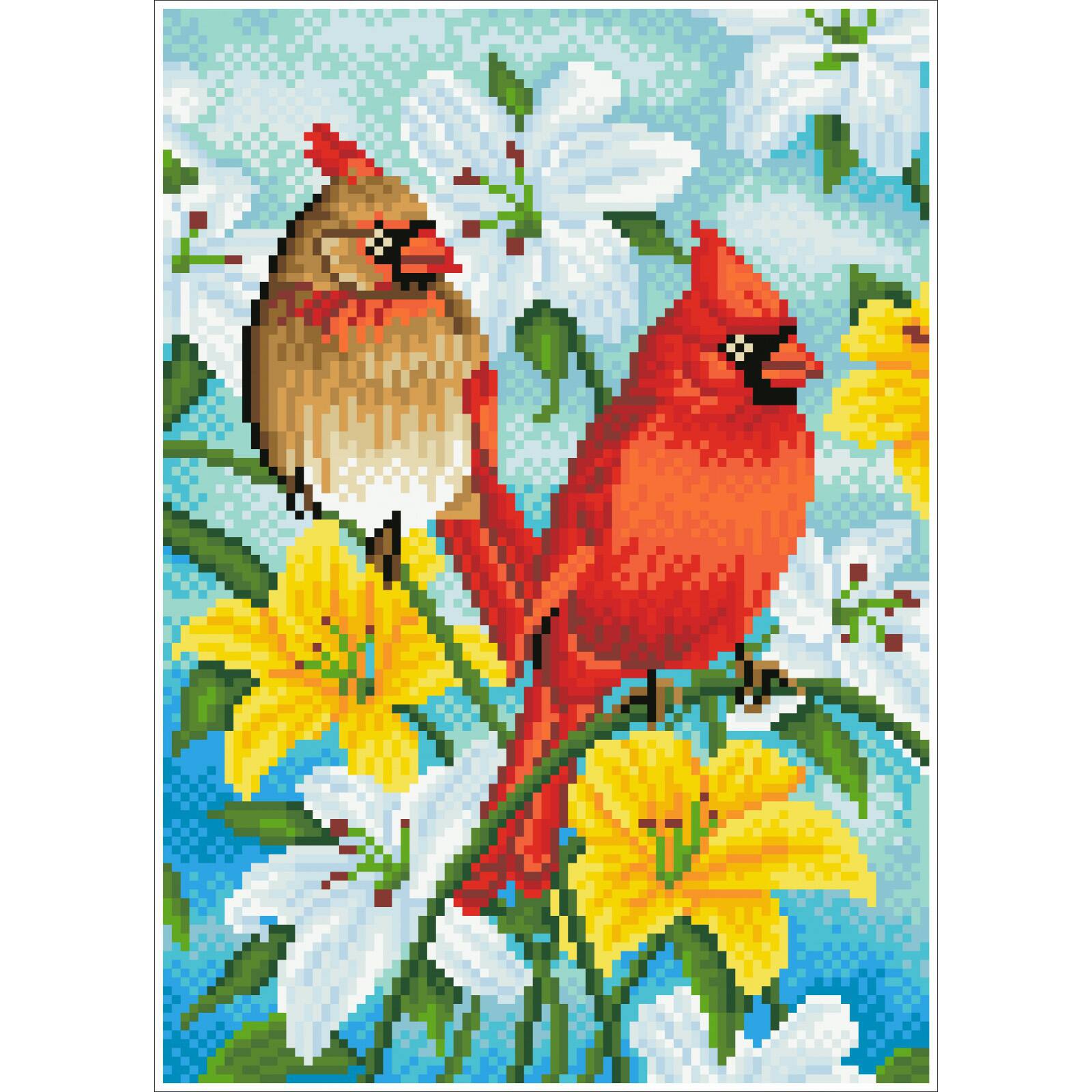 Diamond Dotz&#xAE; Cardinal Family Diamond Painting Kit