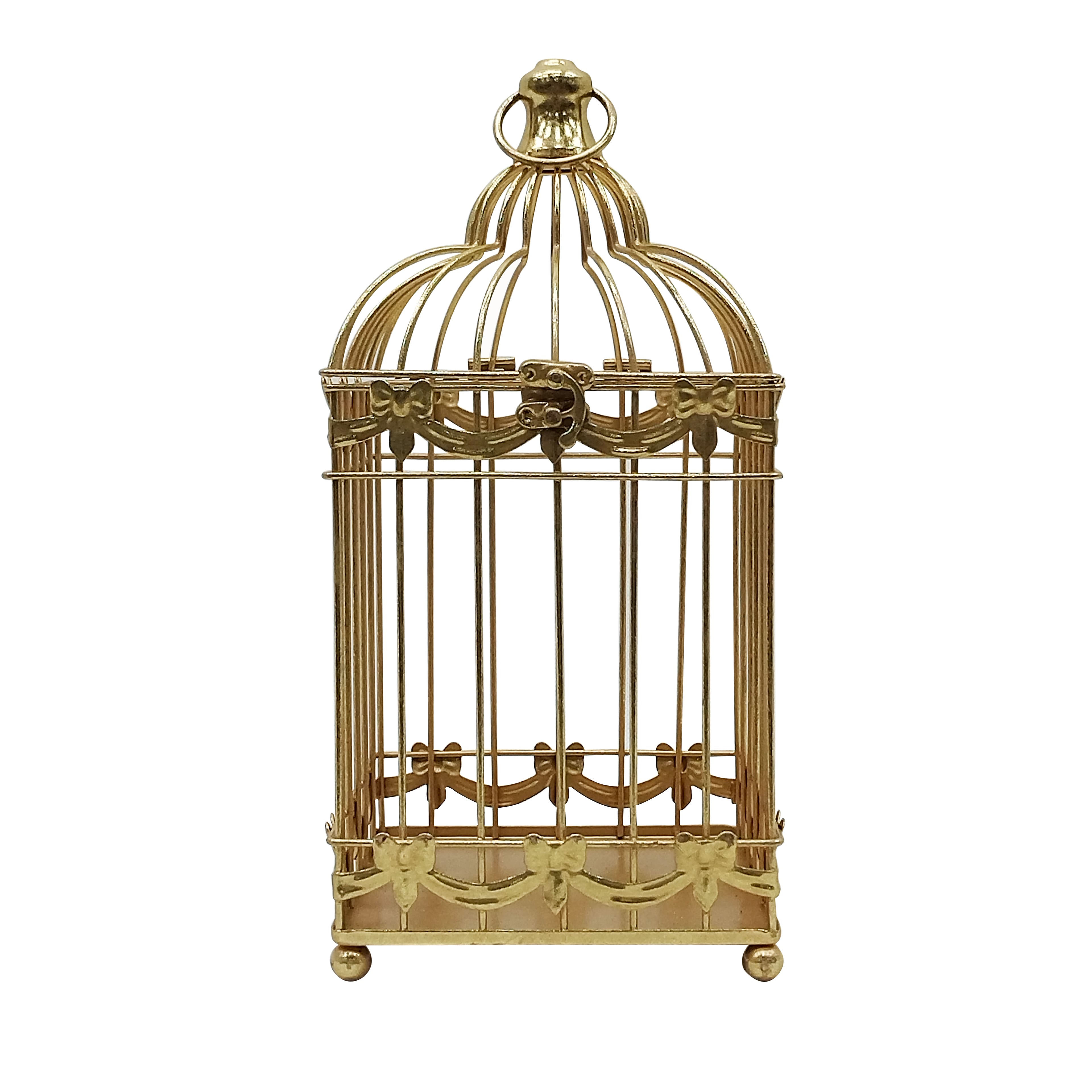 Gold Iron Birdcage with Bows Tabletop D&#xE9;cor by Ashland&#xAE;