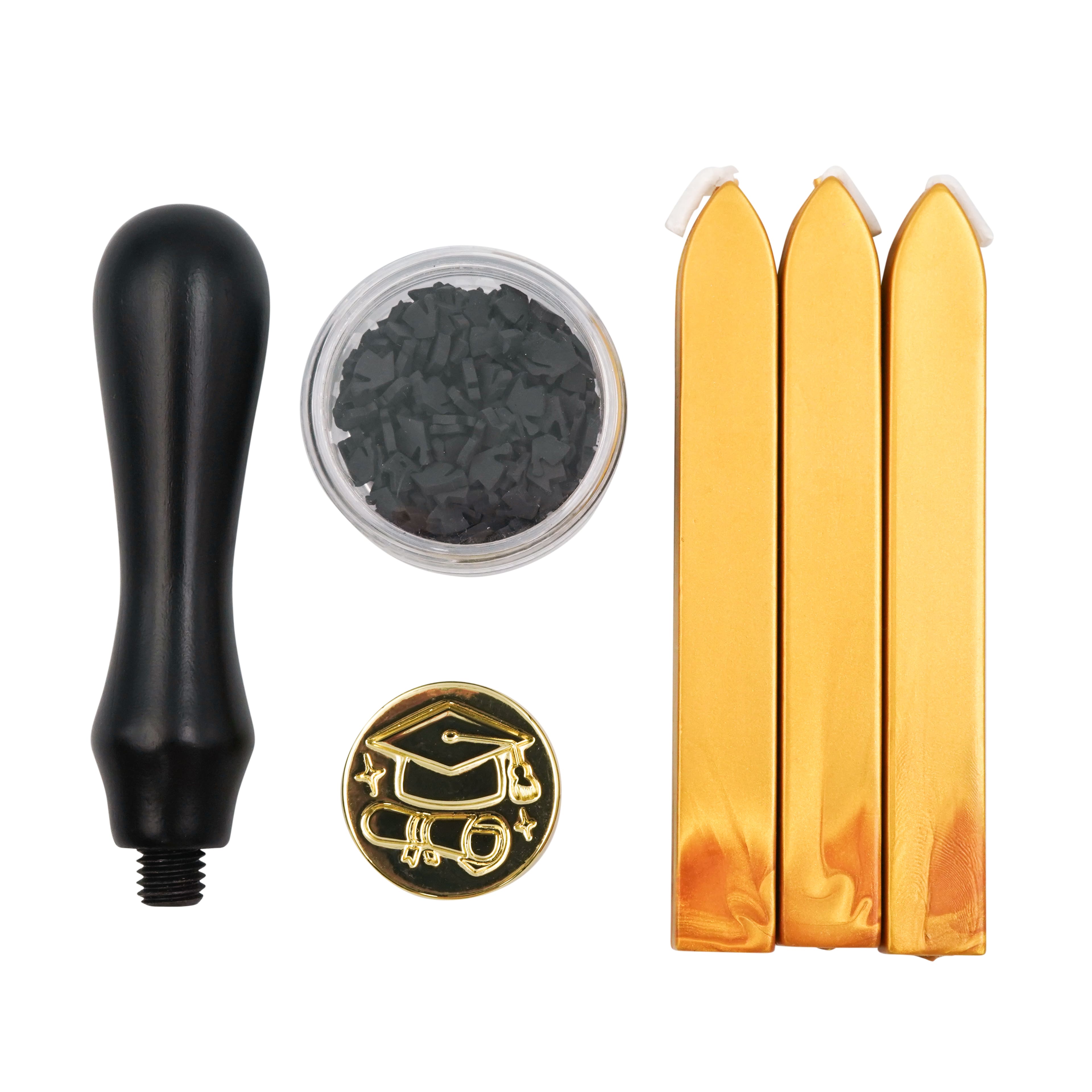 Gold Cap &#x26; Diploma Graduation Envelope Sealing Wax Stamp Kit by Recollections&#x2122;