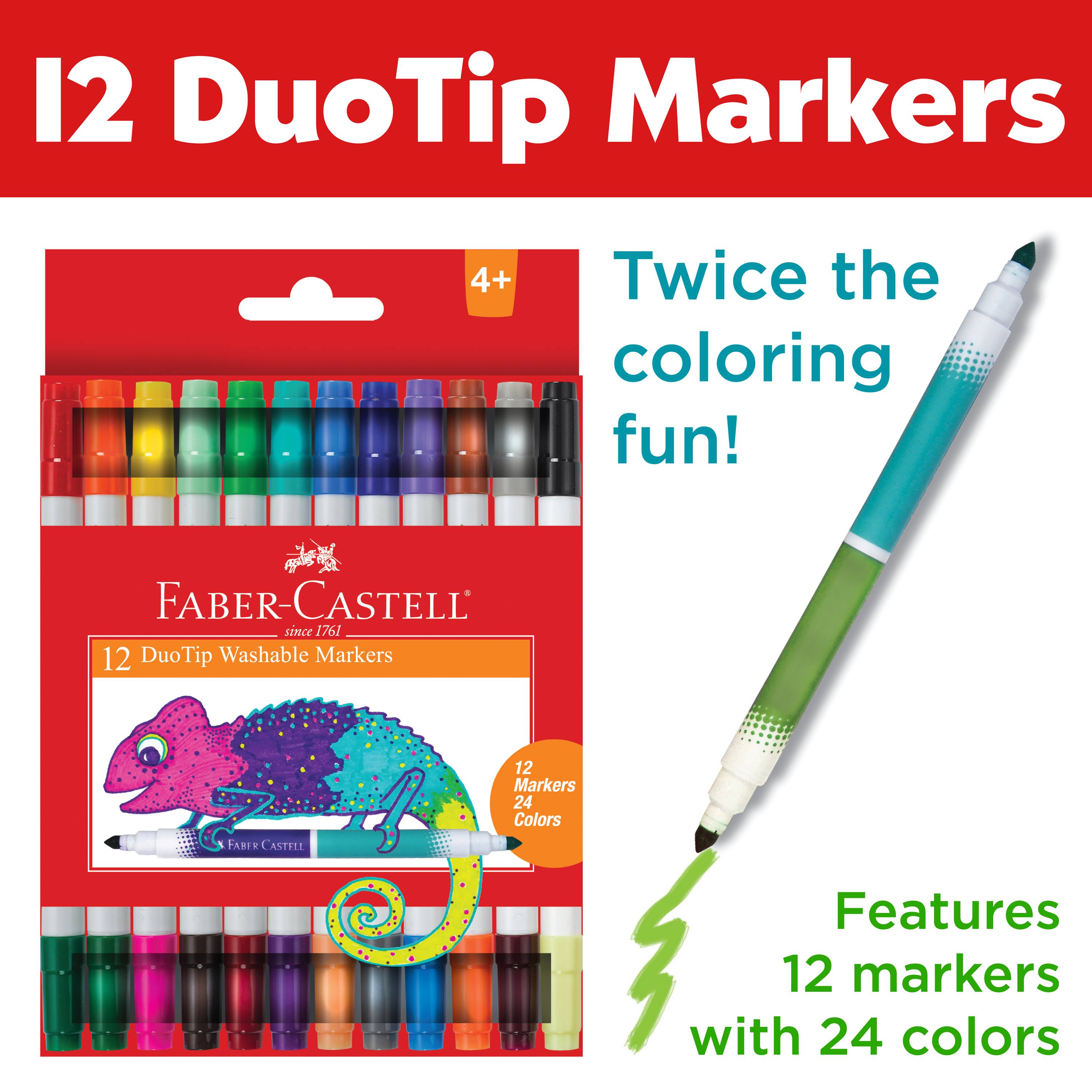 Faber-Castell DuoTip Washable Markers, 12ct.