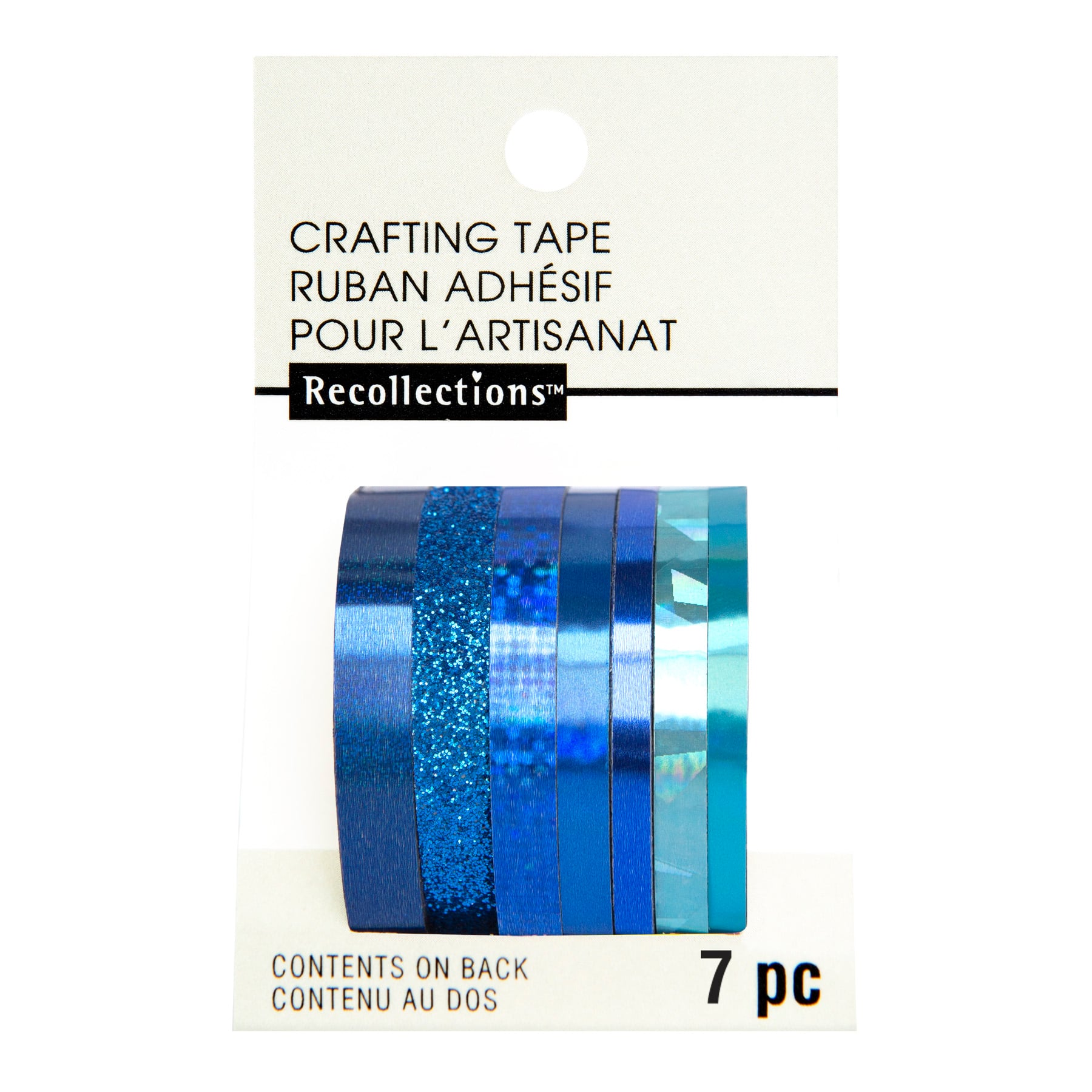 12 Packs: 7 ct. (84 total) Blue Foil & Glitter Crafting Washi Tapes by  Recollections™