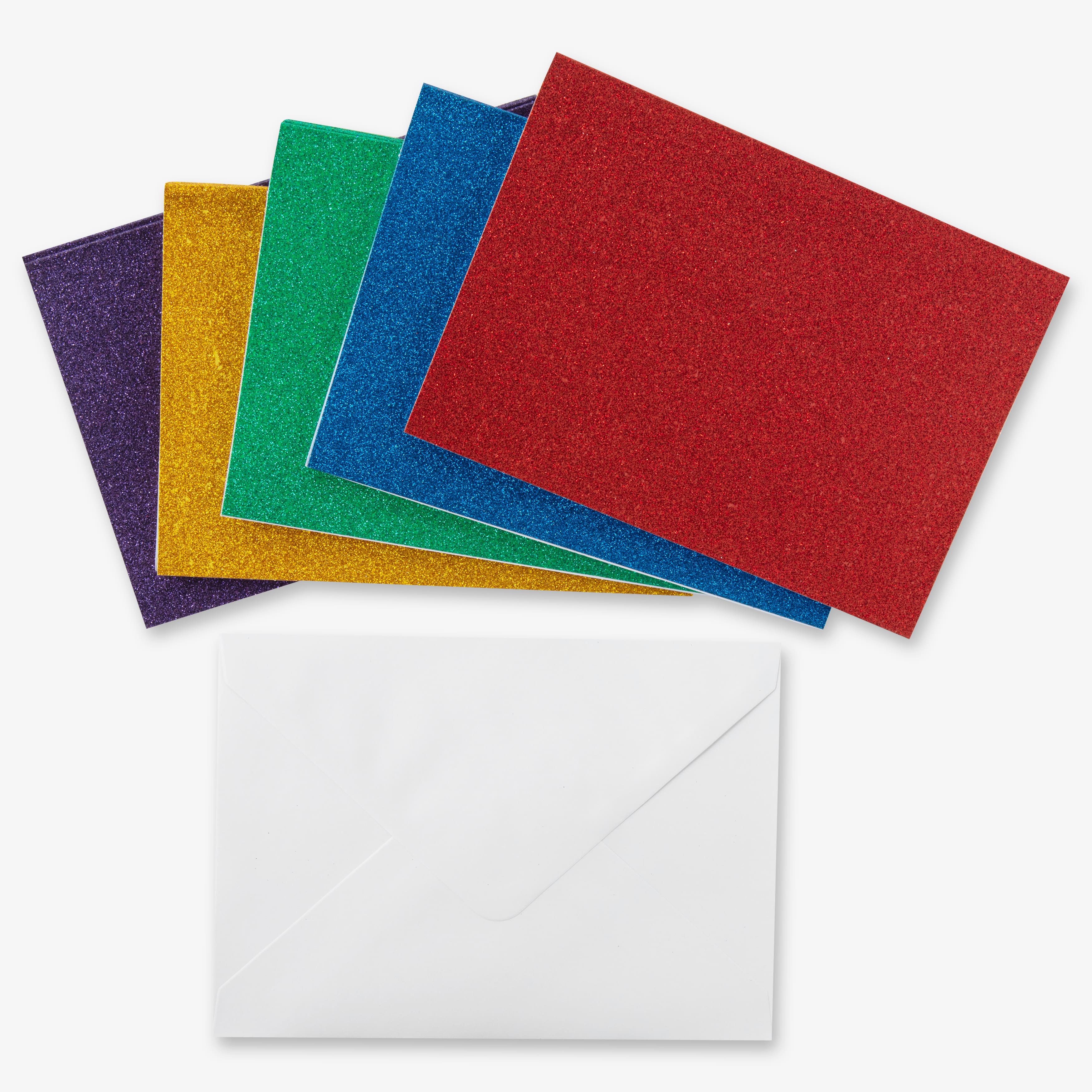 Glitter Rainbow Cards &#x26; Envelopes by Recollections&#x2122;, 5&#x22; x 7&#x22;