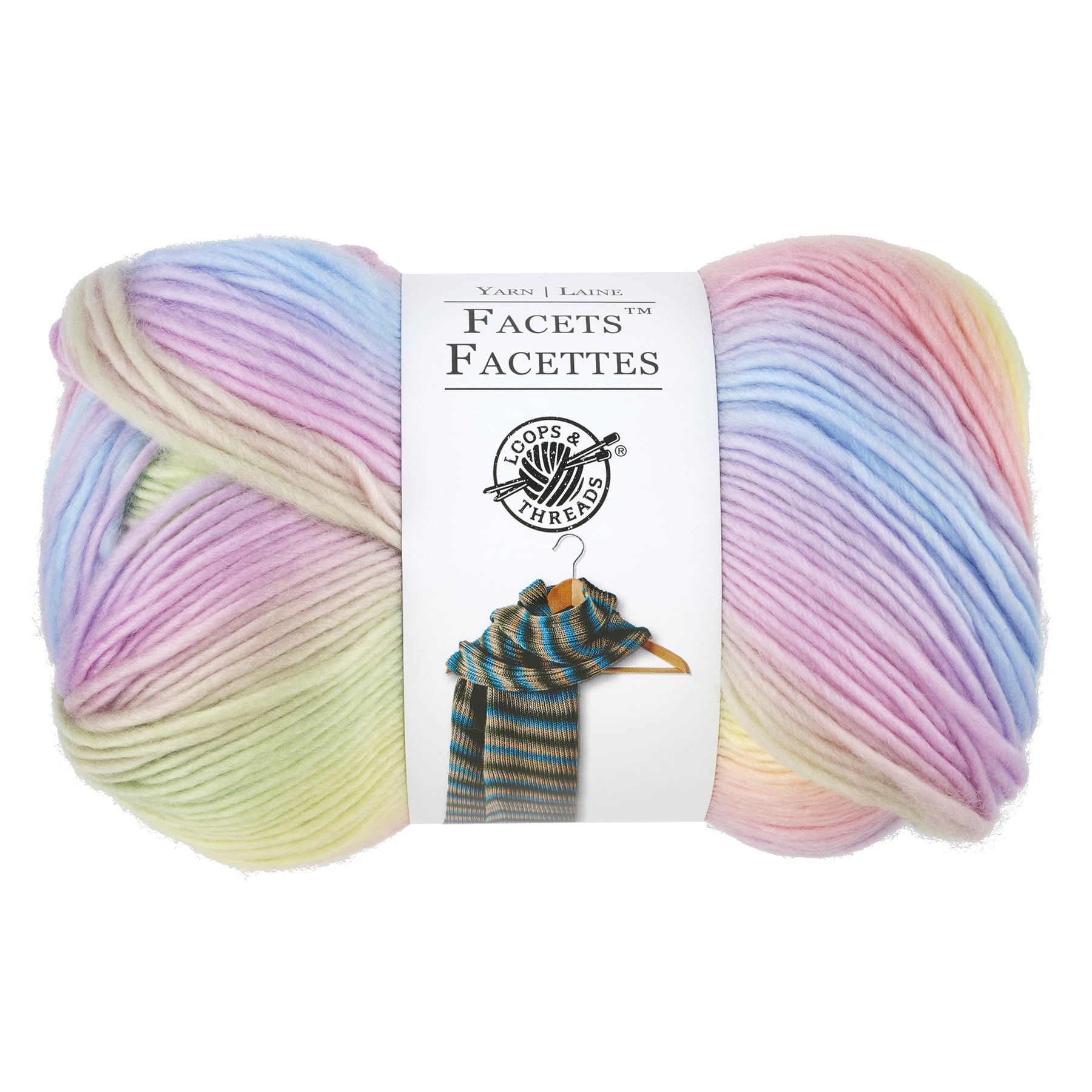 Loops & Threads Facets Yarn - Cotton Candy - 3.5 oz