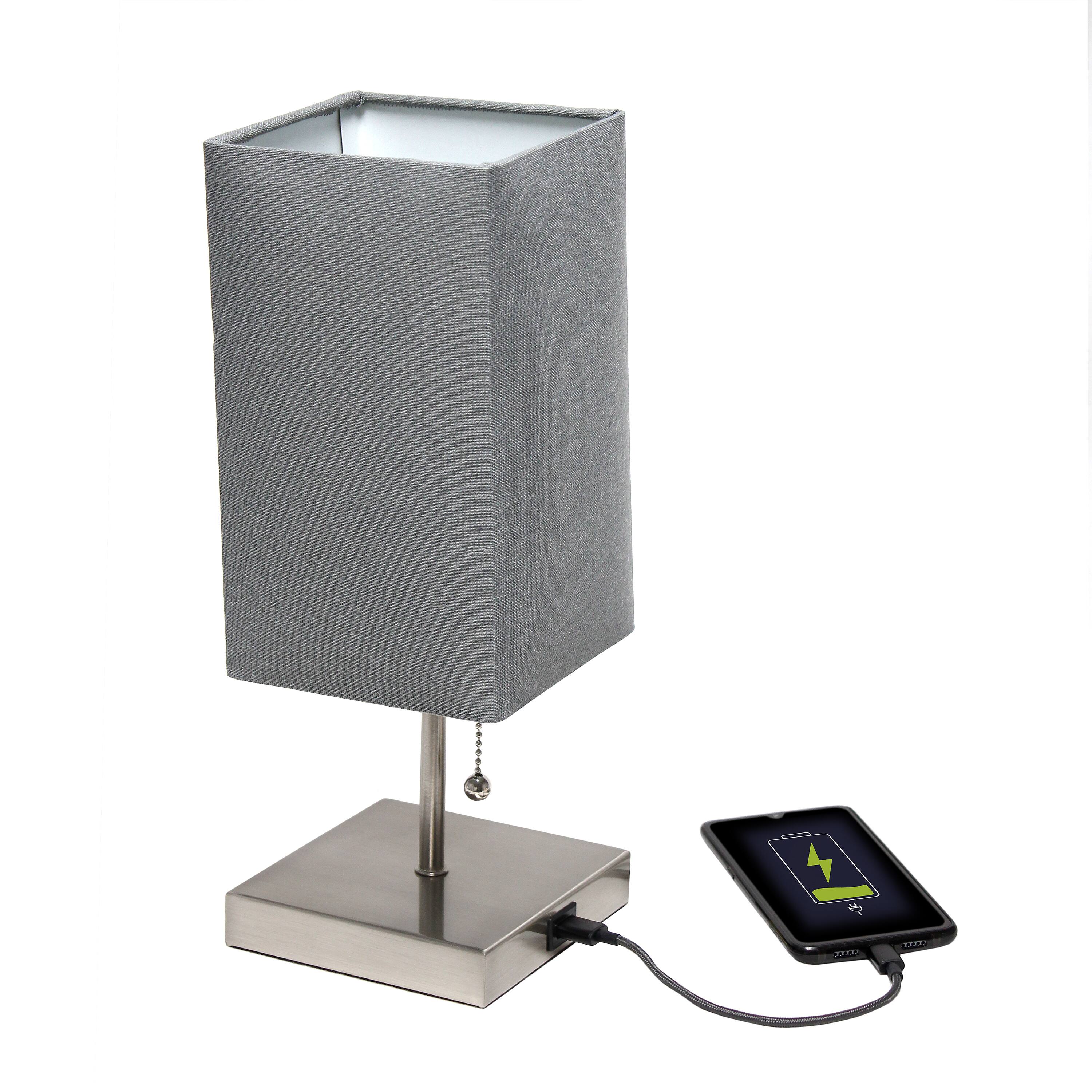 Simple Designs Stick Lamp with USB Charging Port