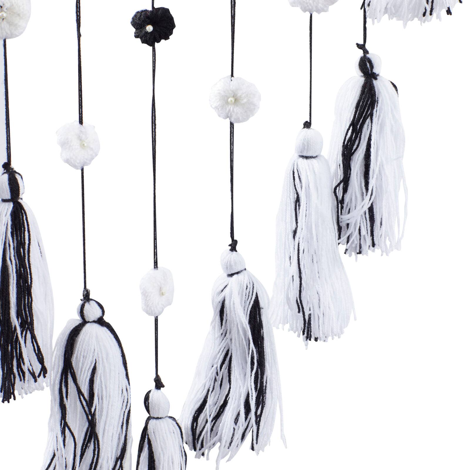 Black Metal Bohemian Wall Decor, 55&#x22; x 12&#x22;