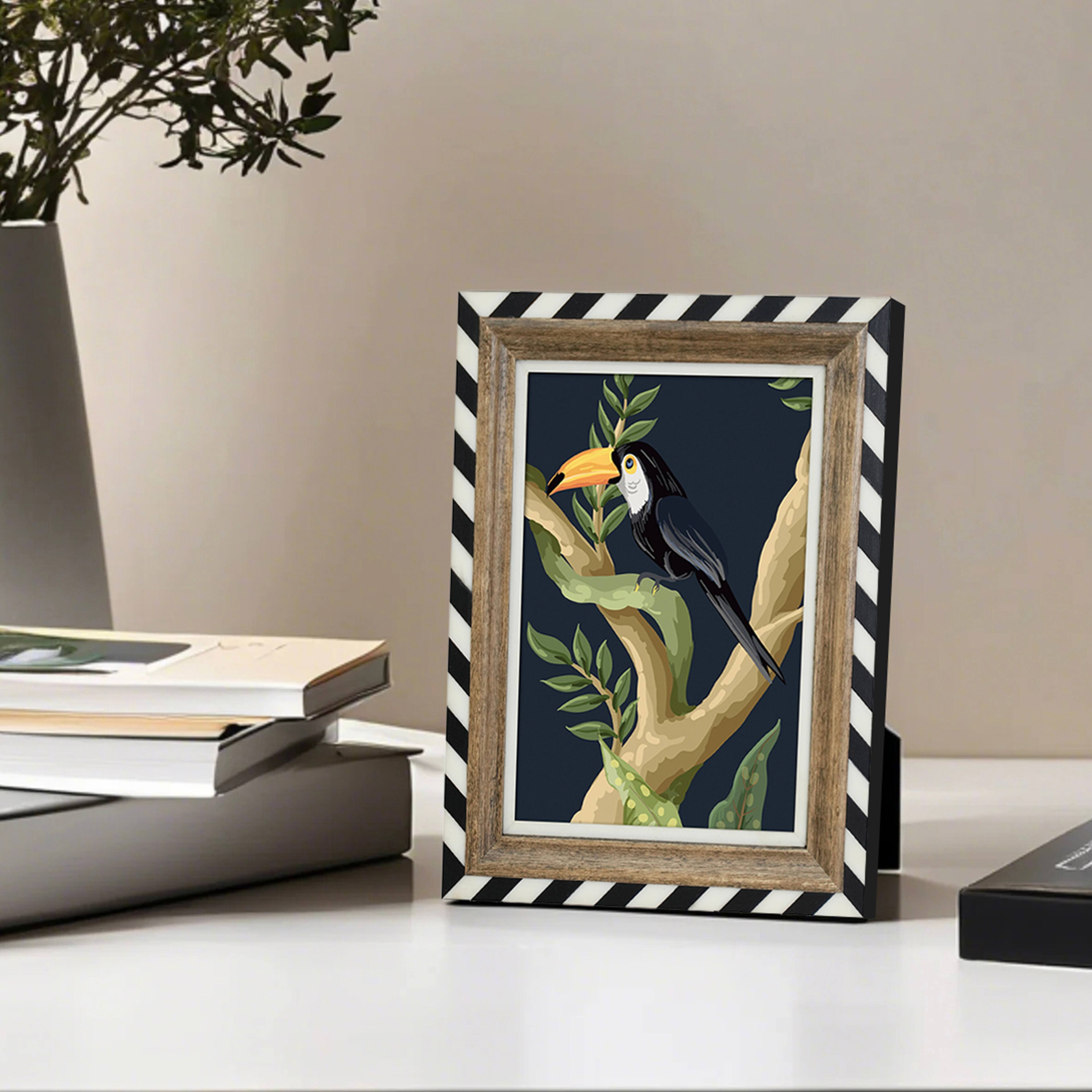 5" x 7" Black & White Stripe Tabletop Frame by Ashland® 