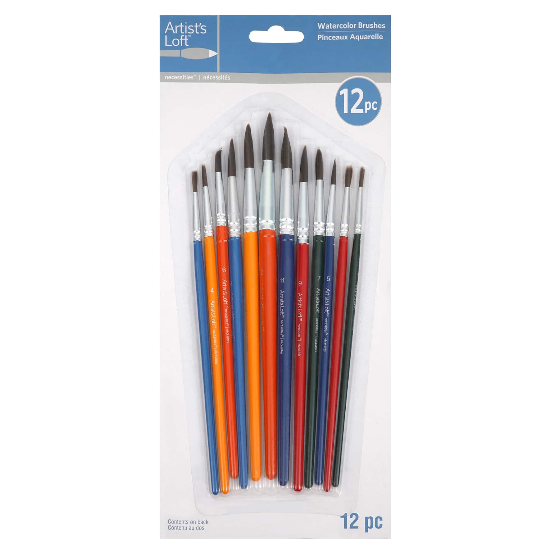 12 Packs: 12 ct. (144 total) Necessities&#x2122; Round Watercolor Brush Set by Artist&#x27;s Loft&#x2122; 