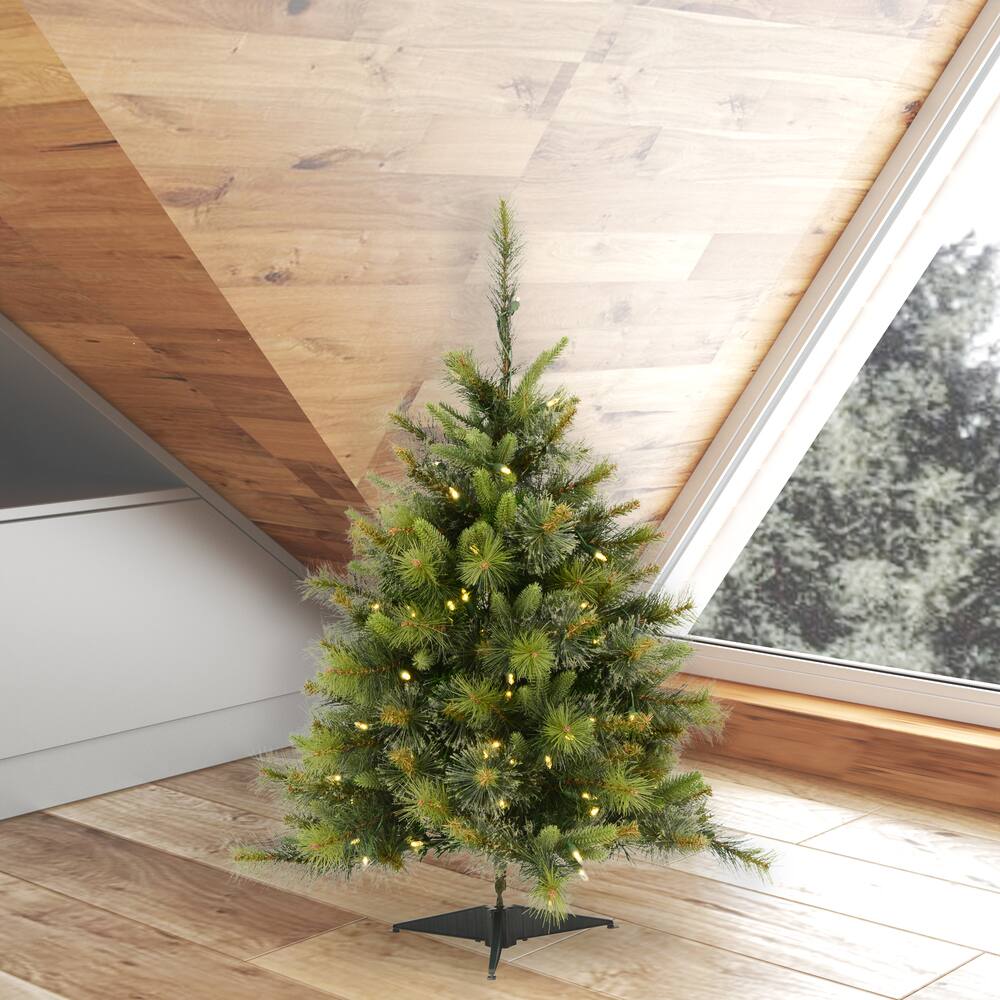 3ft. Pre-Lit Cashmere Pine Artificial Christmas Tree, Warm White Dura-Lit® LED Lights