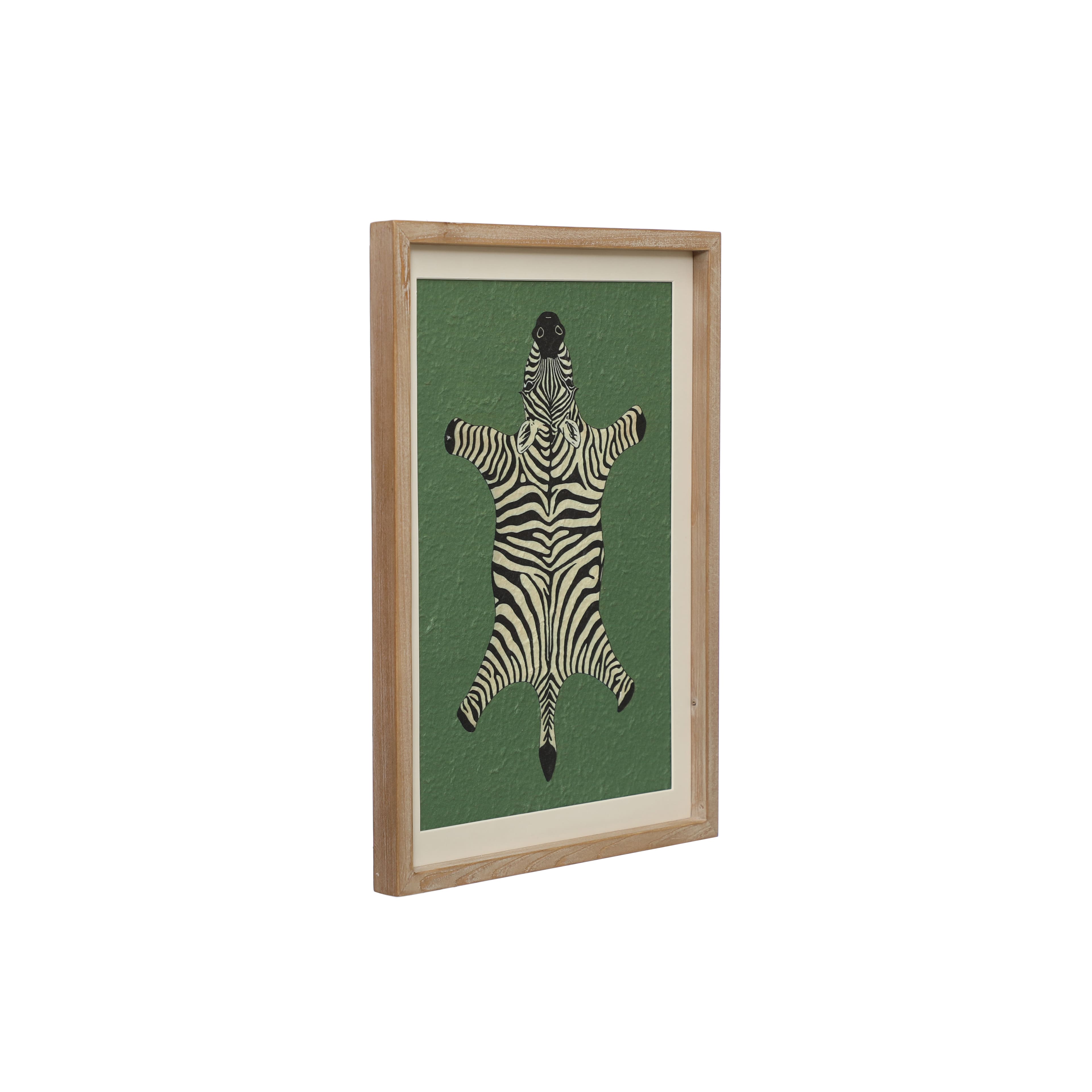 10&#x22; x 14&#x22; Framed Zebra Skin Rug Wall D&#xE9;cor by Ashland&#xAE;