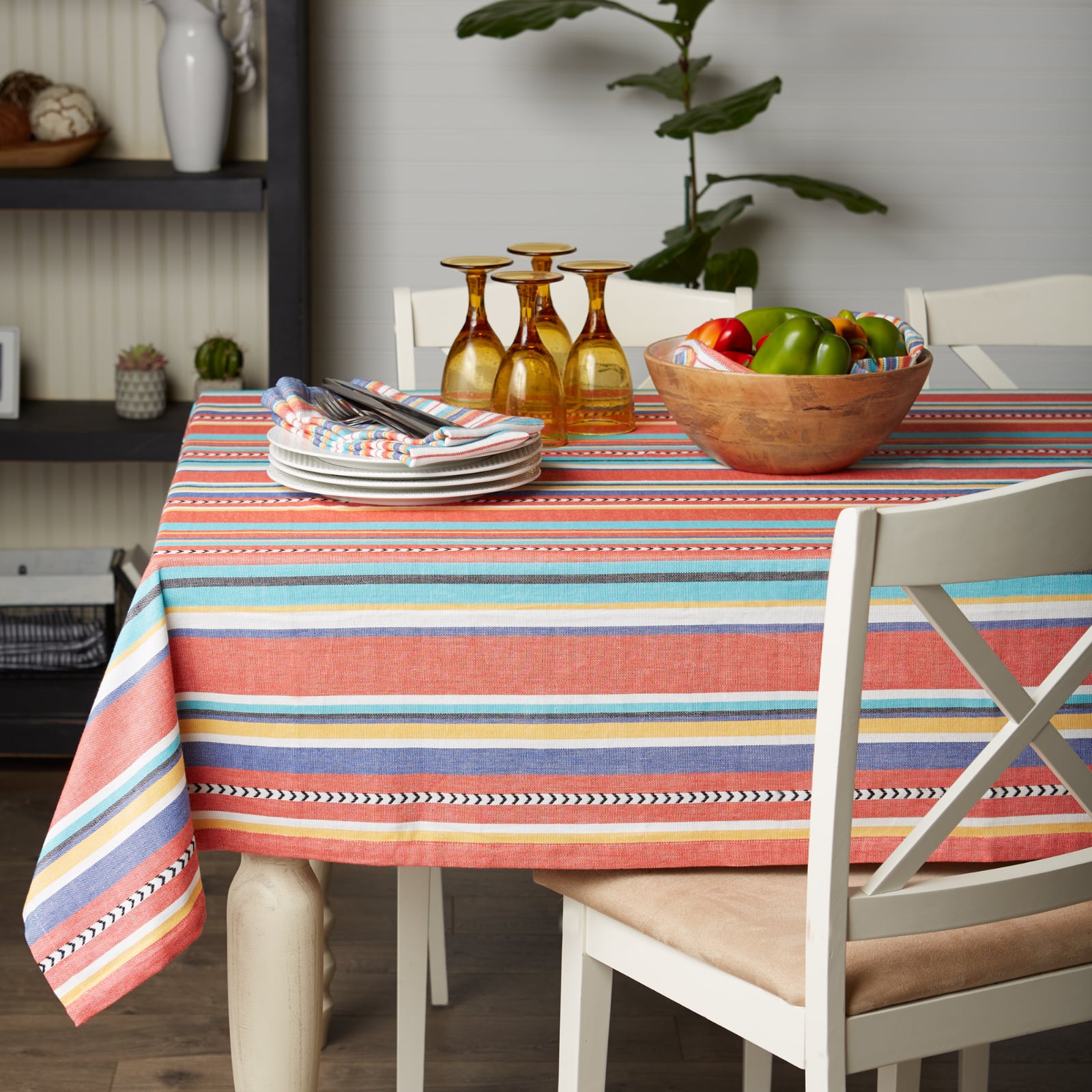 Verano Stripe Tablecloth 52" x 52"