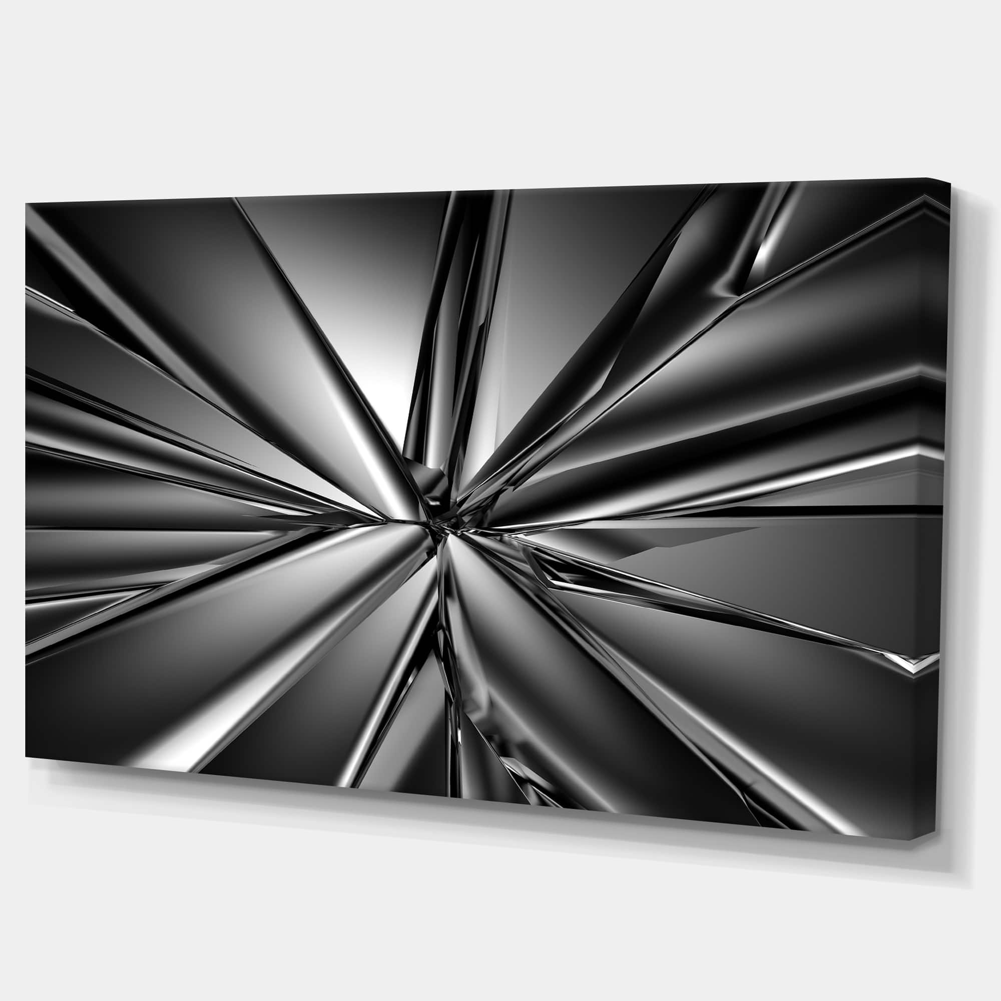 Designart - Futuristic Crystal Background - Abstract Canvas Art Print