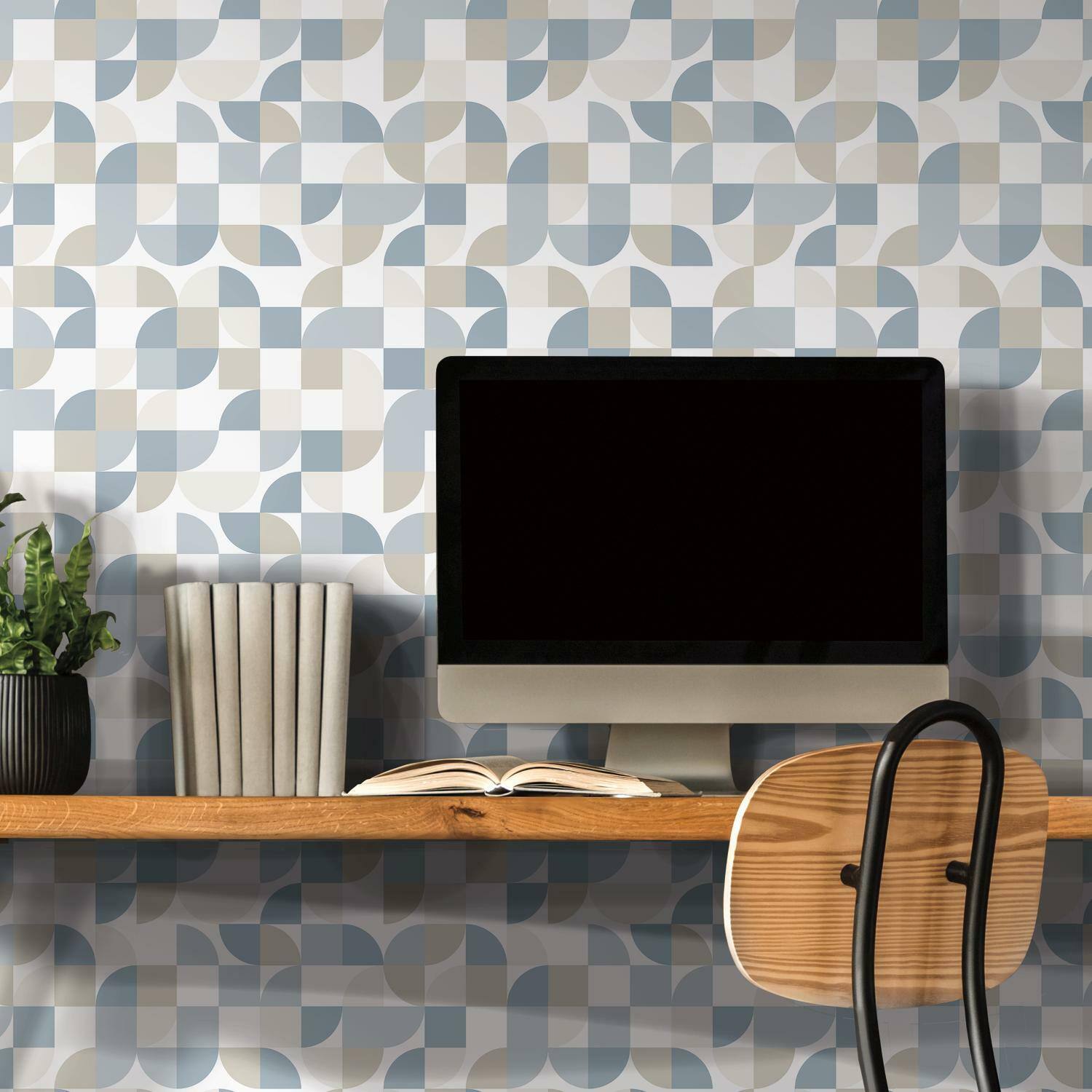 RoomMates Mid-Century Geometric Peel &#x26; Stick Wallpaper