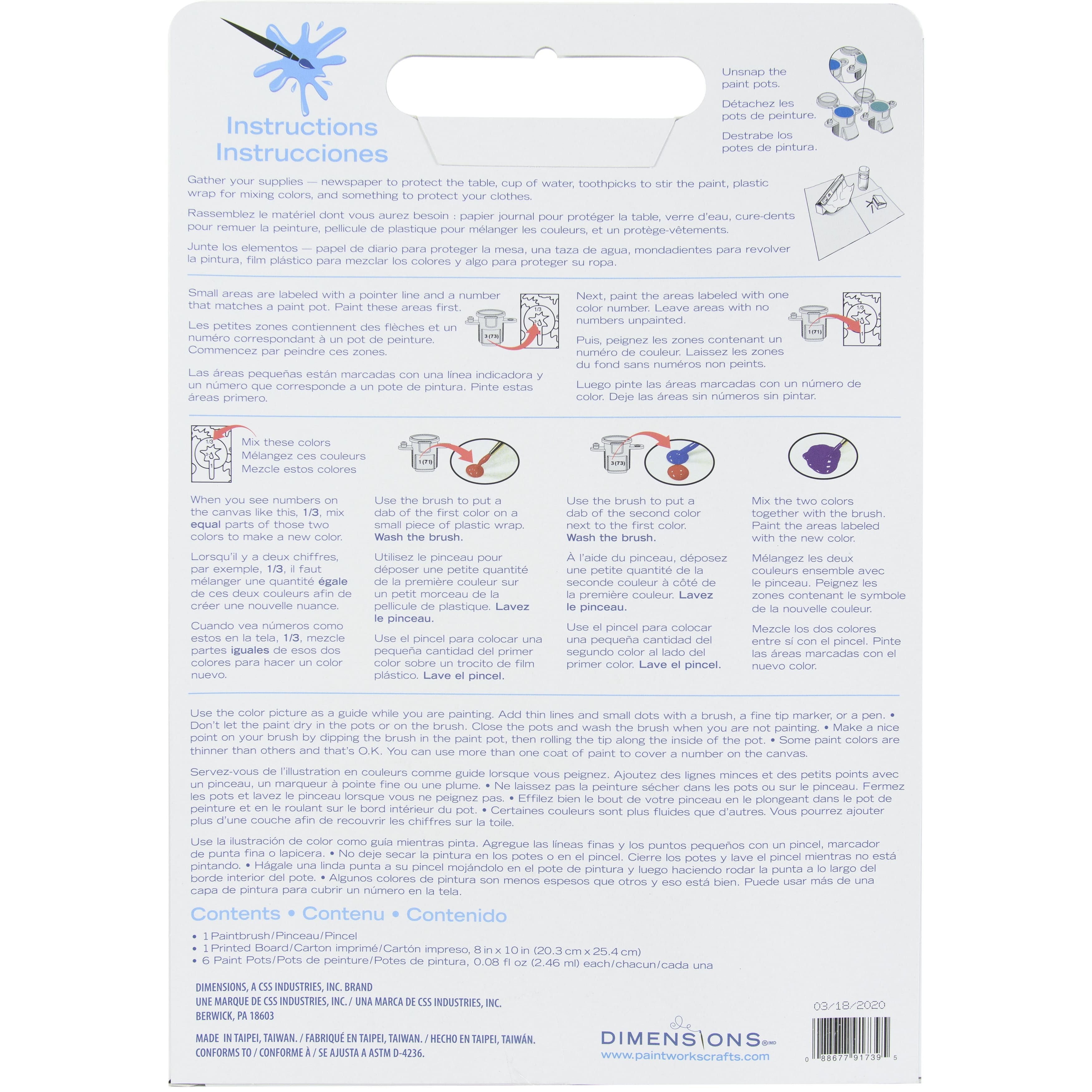 Dimensions® PaintWorks™ Panda Paint-by-Number Kit