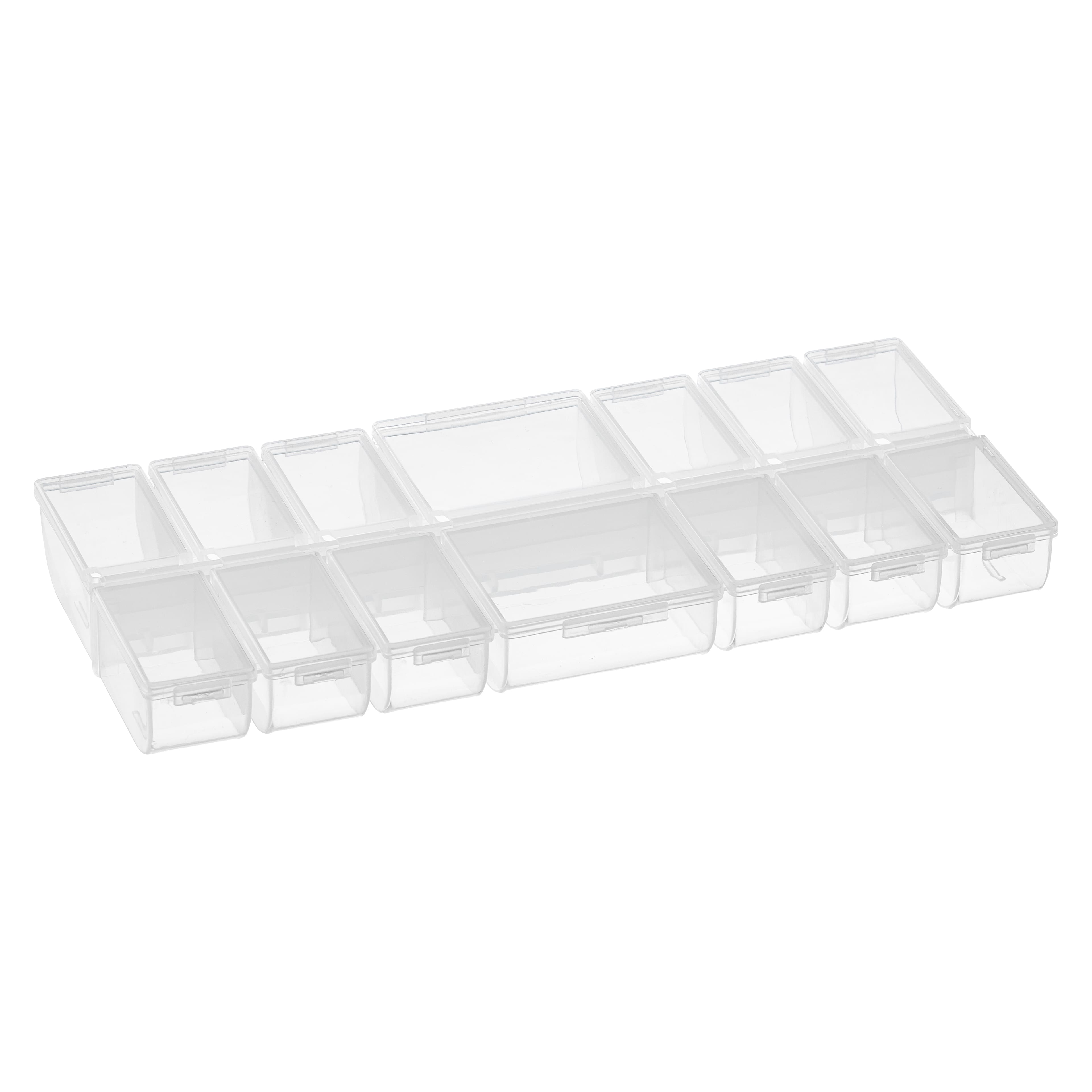 Clear 14-Compartment Flip Top Bead Organizer by Bead Landing