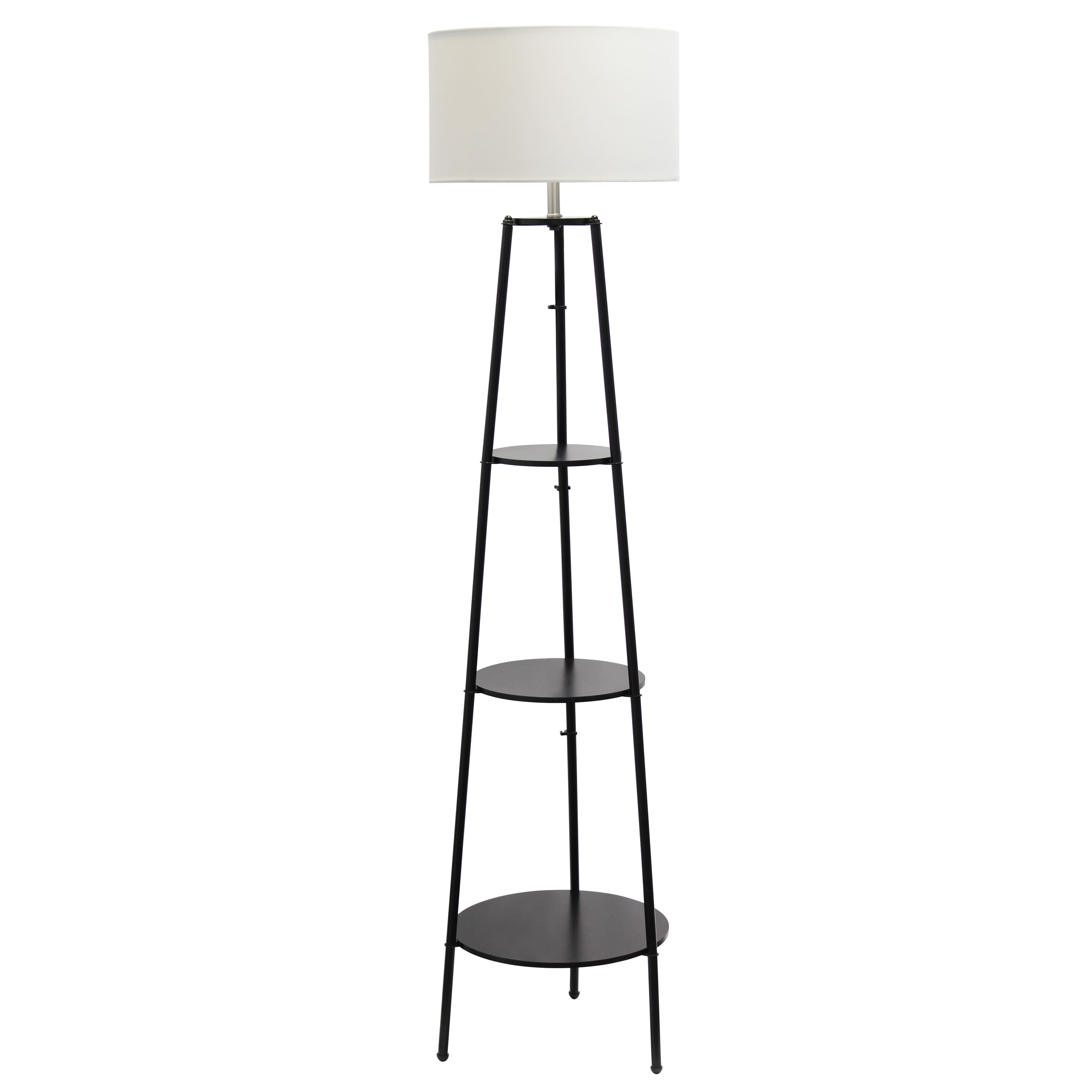 Simple Designs 62.5" Tripod 3 Tier Floor Lamp