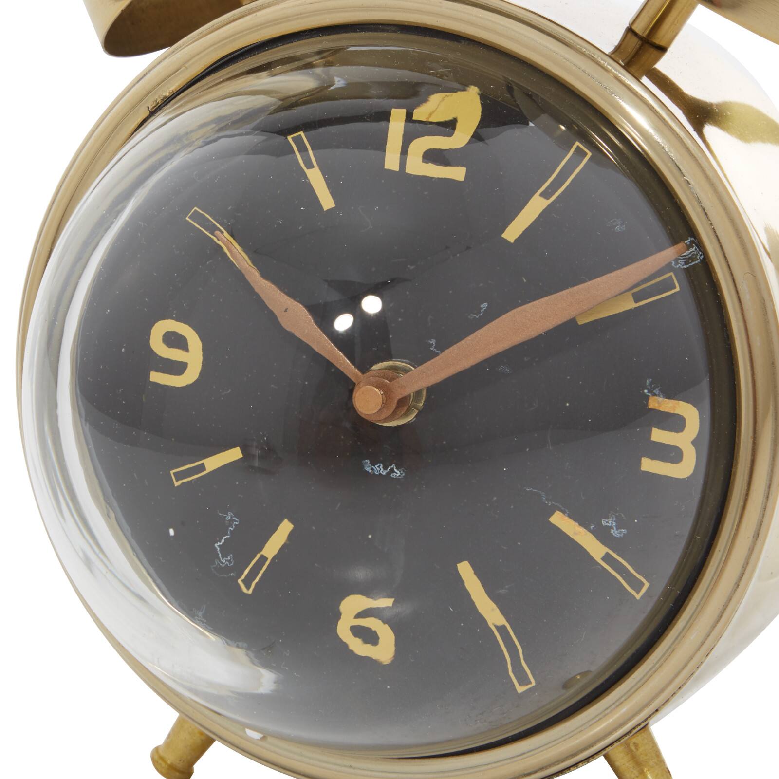 7" Gold Stainless Steel & Aluminum Contemporary Clock Set