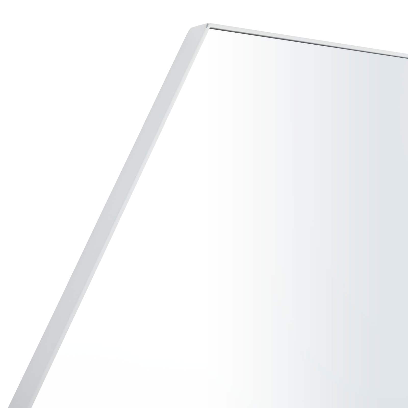 White Contemporary Wall Mirror, 40" x 2" x 35"