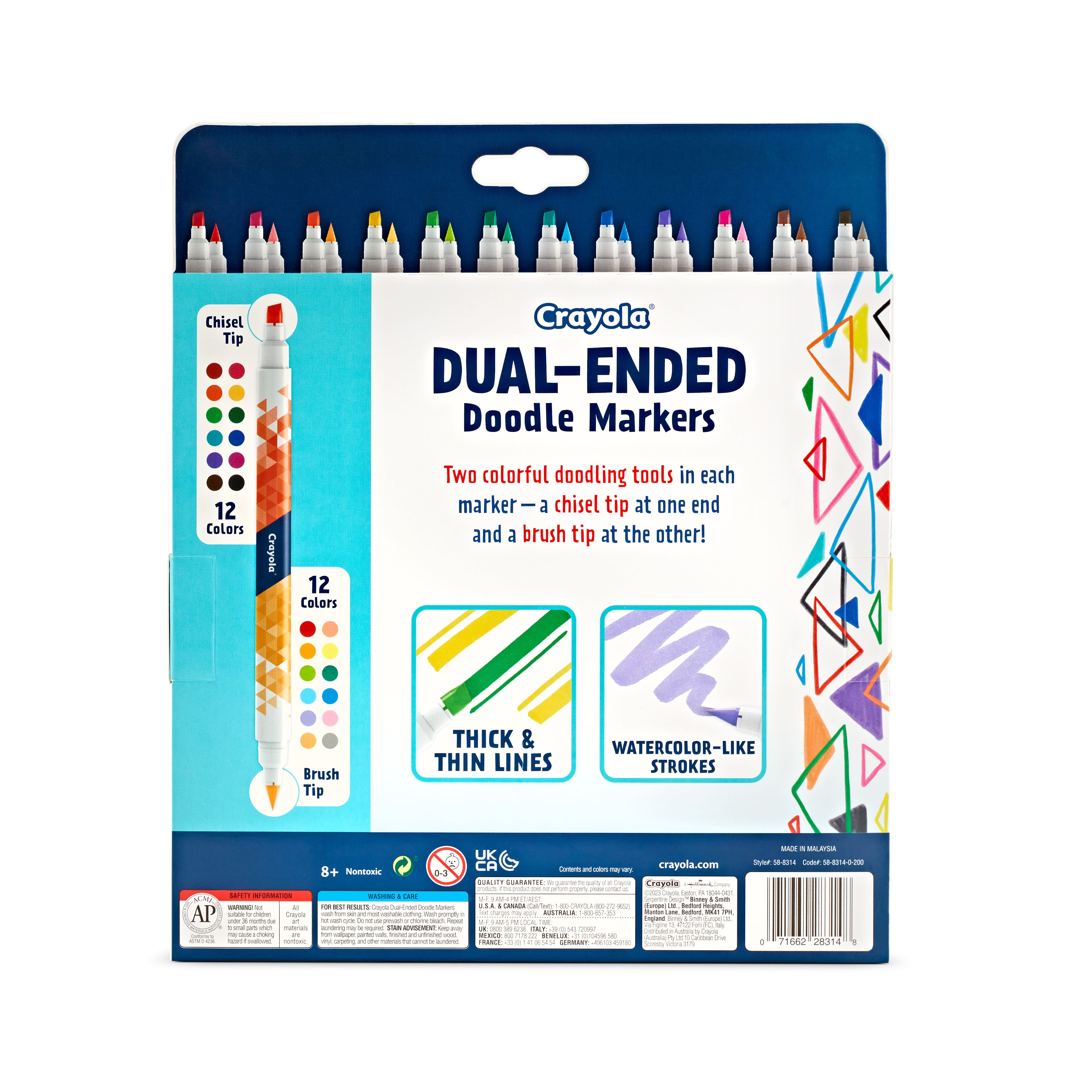 Crayola&#xAE; Dual-Ended Doodle Markers, 12ct.
