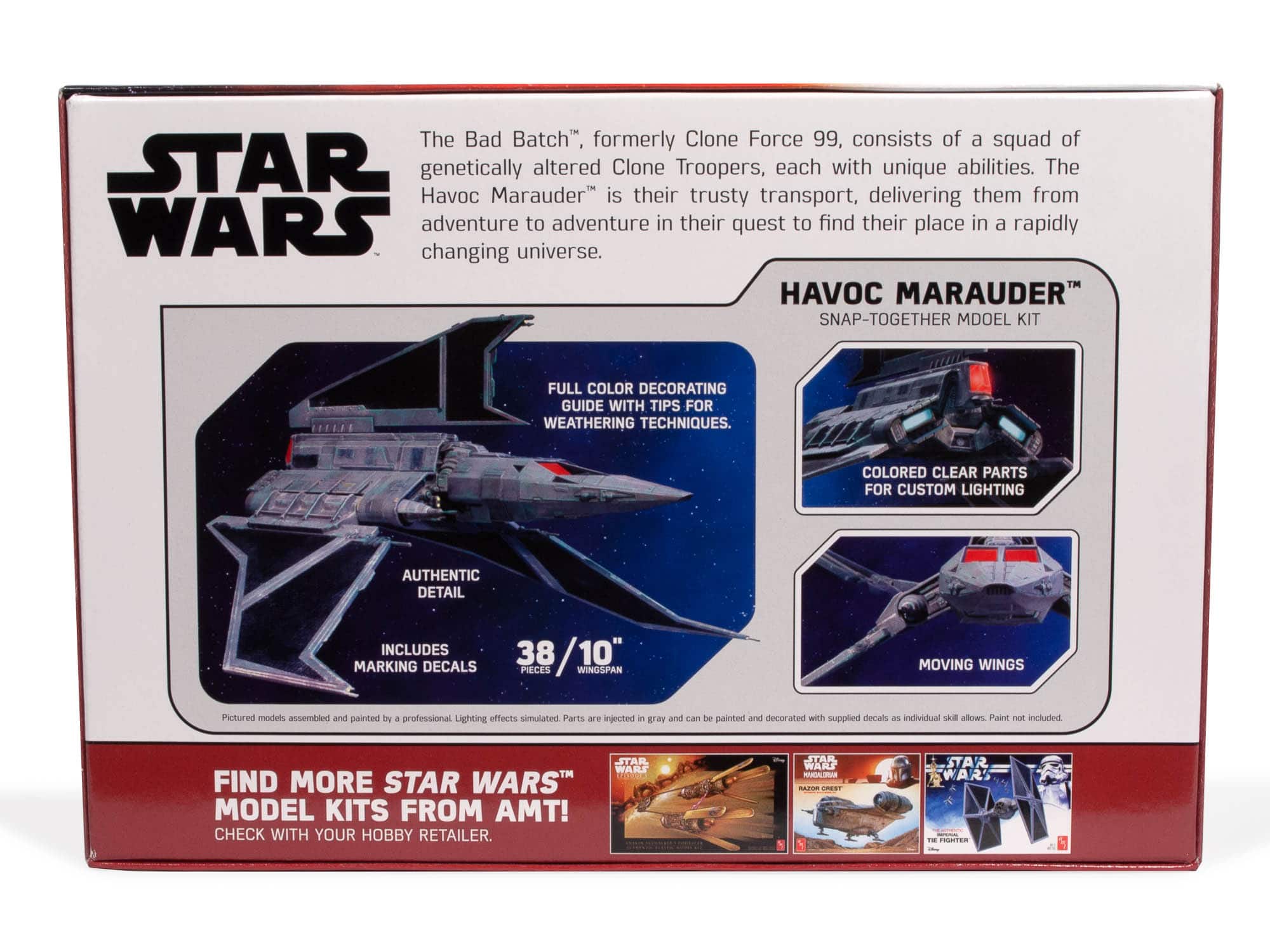 AMT&#xAE; Star Wars&#x2122; The Bad Batch Havoc Marauder 1:144 Scale Model Kit
