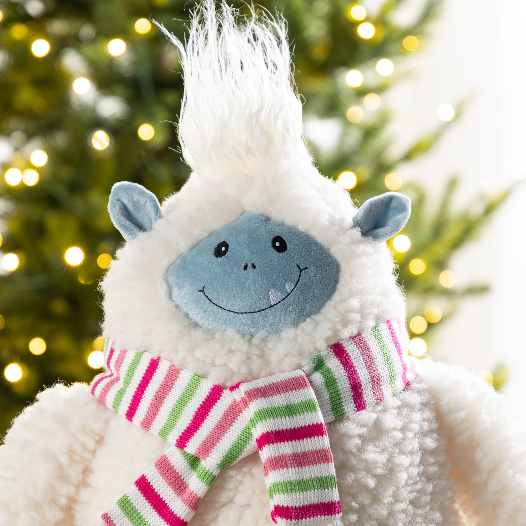 Glitzhome&#xAE; 22&#x22;H Christmas Fabric Standing Yeti