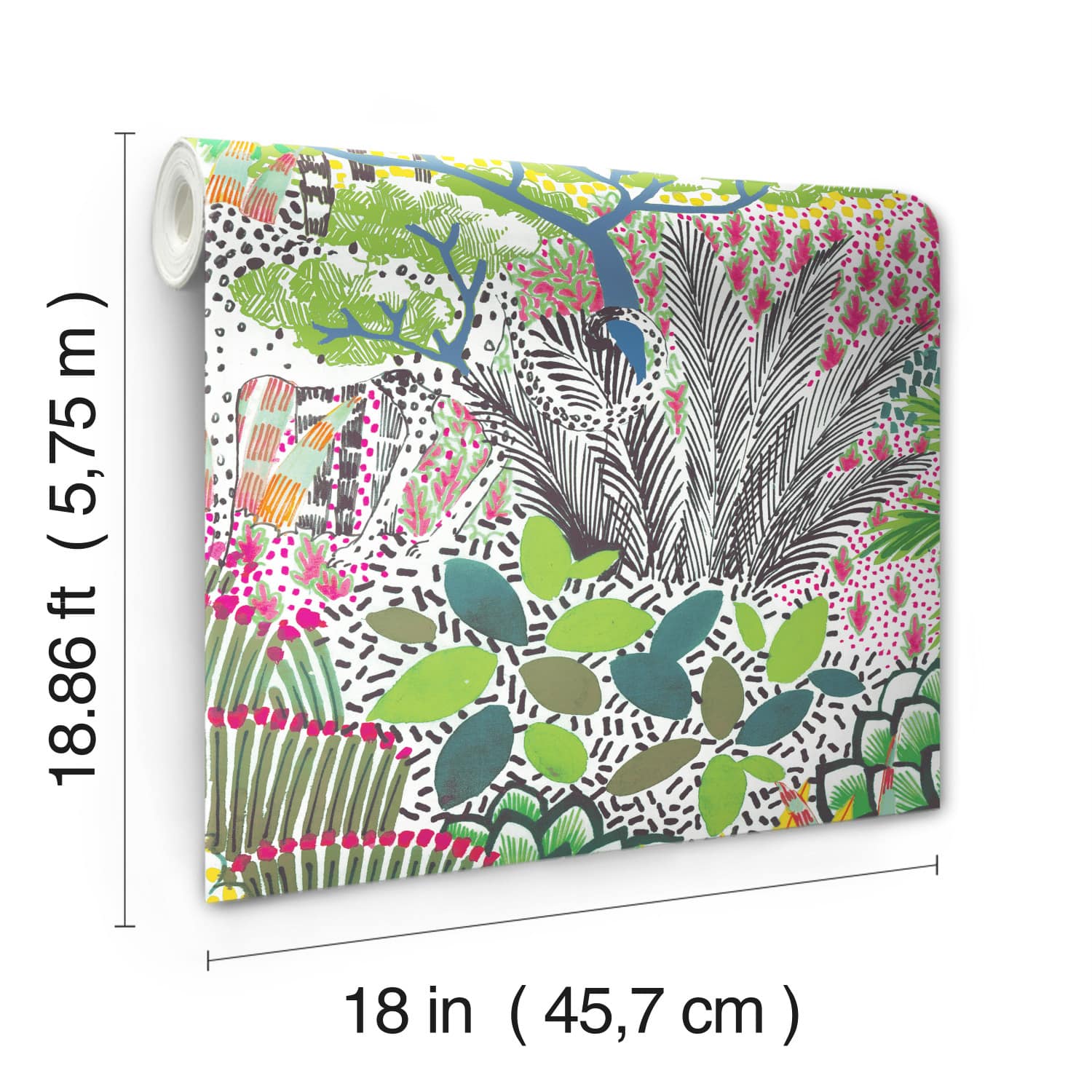 RoomMates Tamara Day Jungle Vibe Peel & Stick Wallpaper