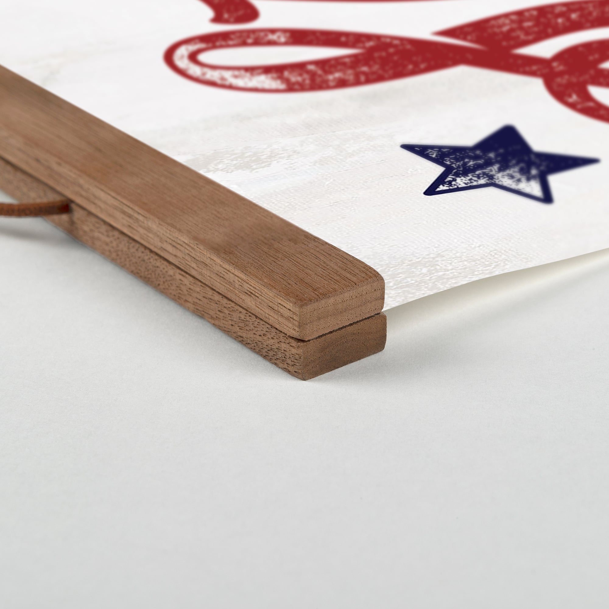 Stars and Stripes Forever Teak Hanging Canvas