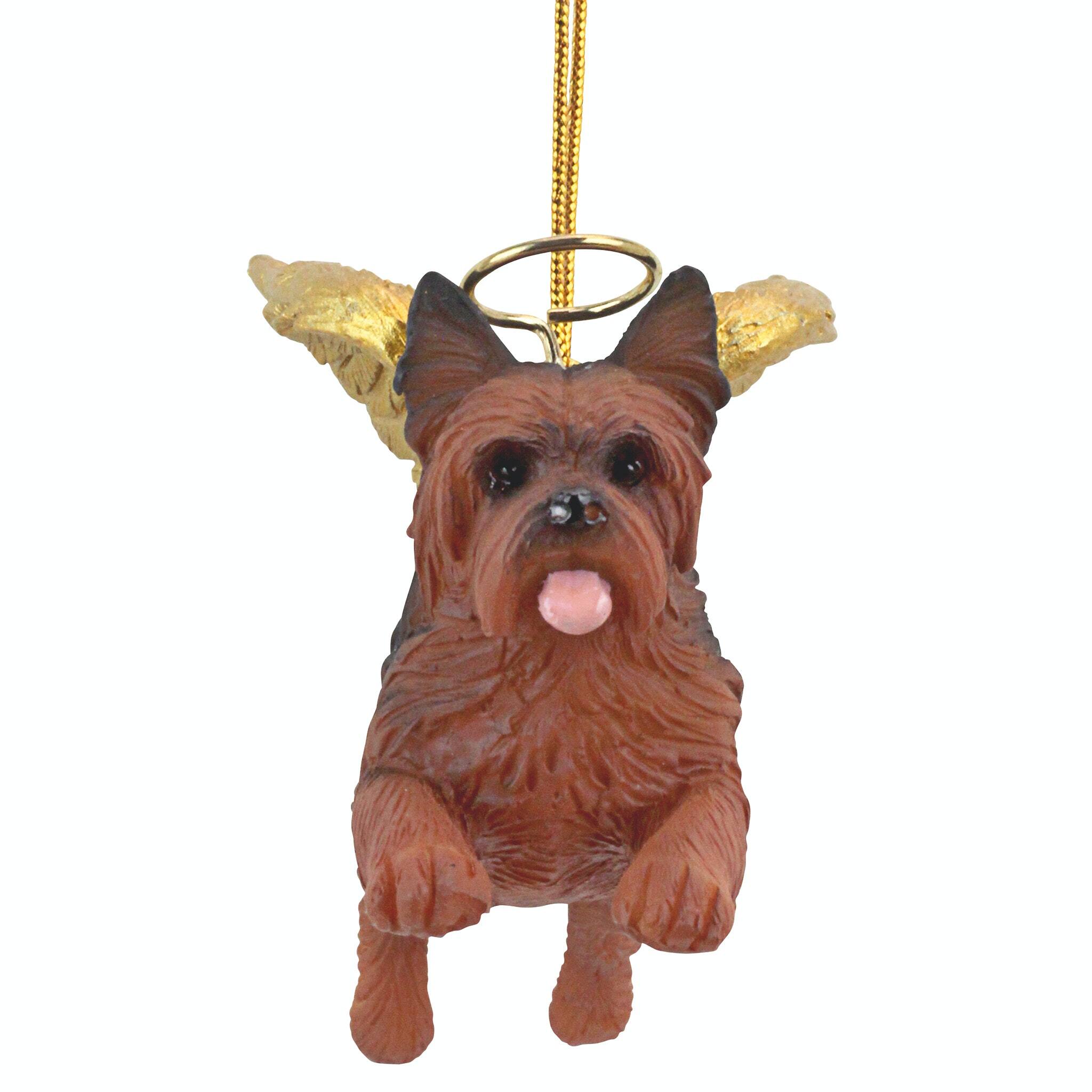 Design Toscano Honor the Pooch Yorkie Angel Ornament