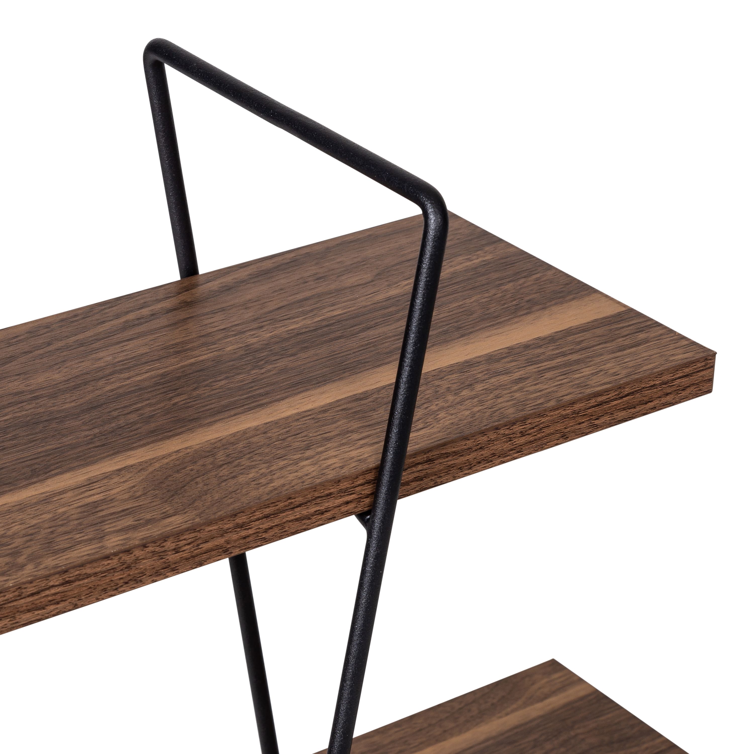 Honey Can Do 28" Three-Tier Decorative Metal & Wood Wall Shelves