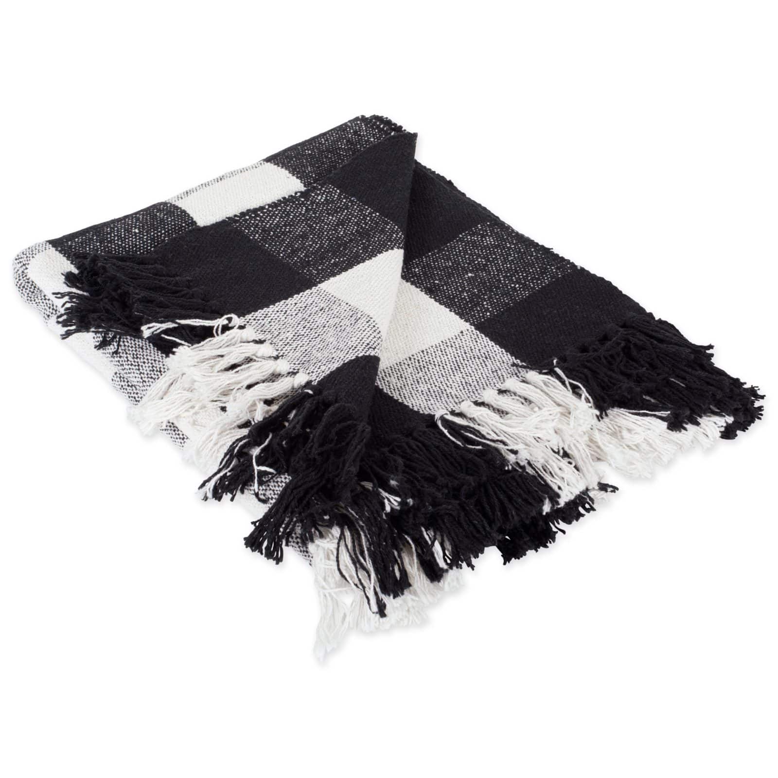 DII&#xAE; Black &#x26; White Buffalo Check Throw