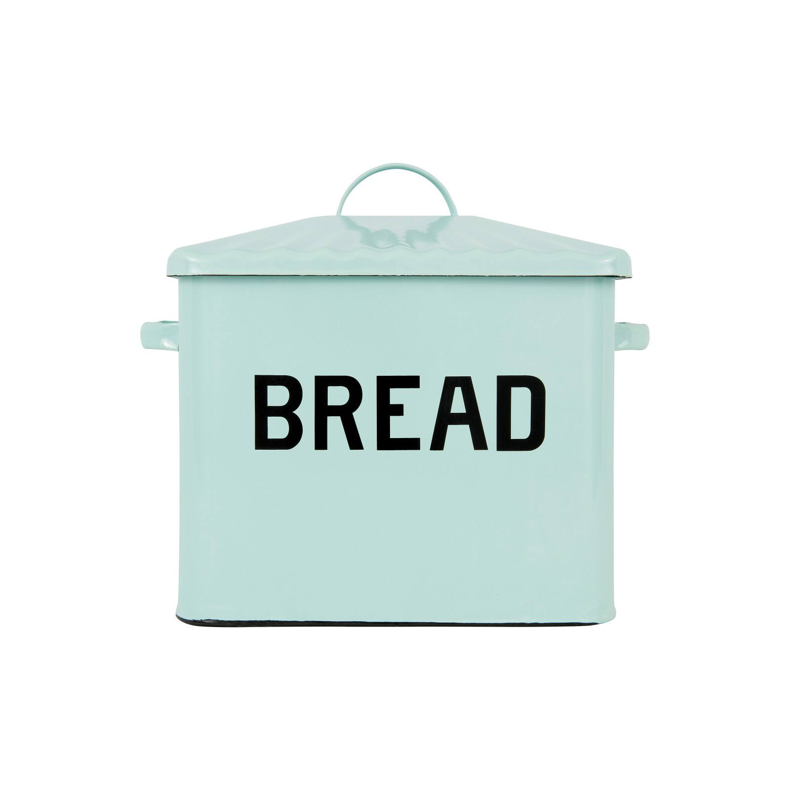 Hello Honey® Enameled Metal Distressed "BREAD" Box with Lid